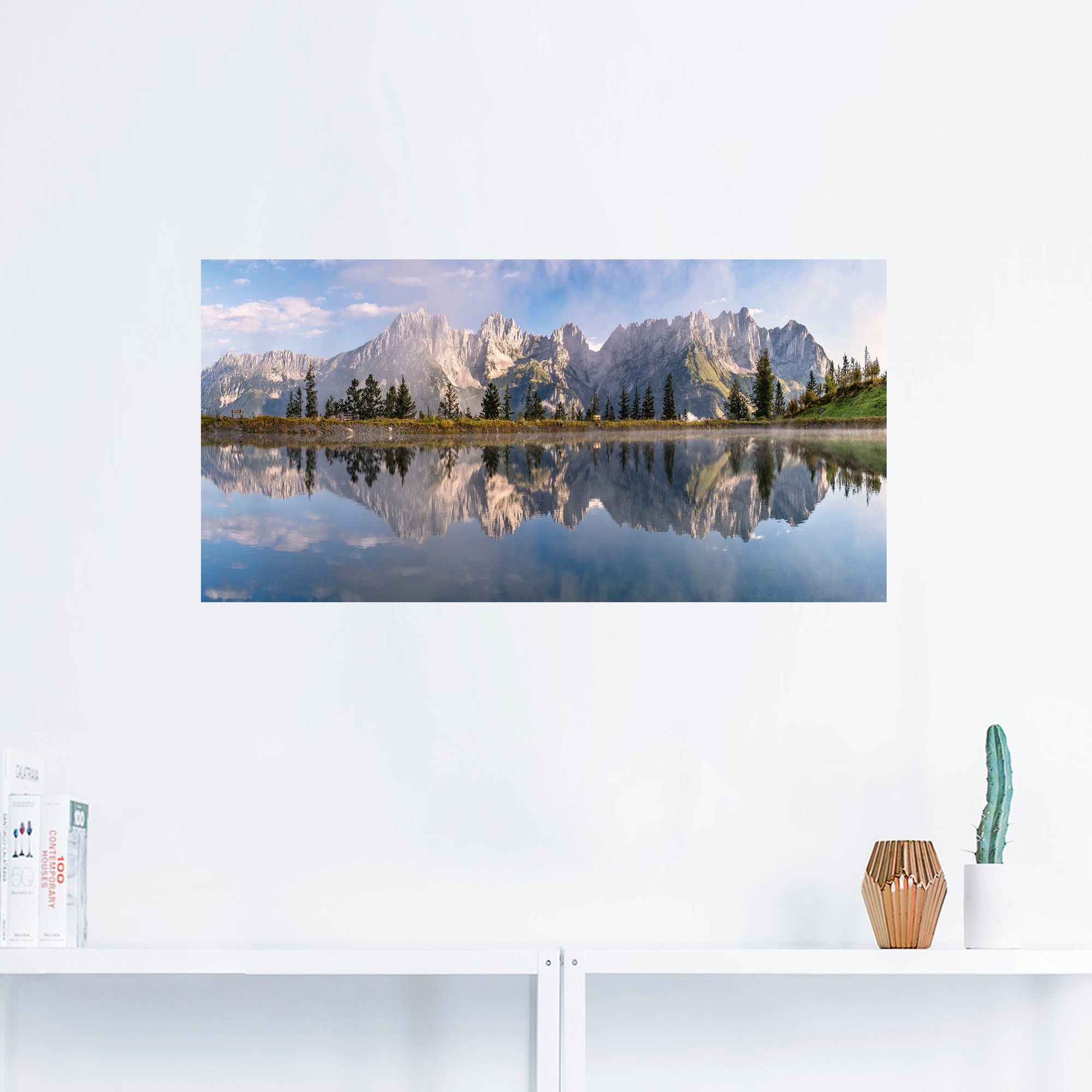 Artland Wandbild »Wilder Kaiser in Tirol«, Bilder von Europa, (1 St.), als Alubild, Outdoorbild, Leinwandbild, Poster, Wandaufkleber