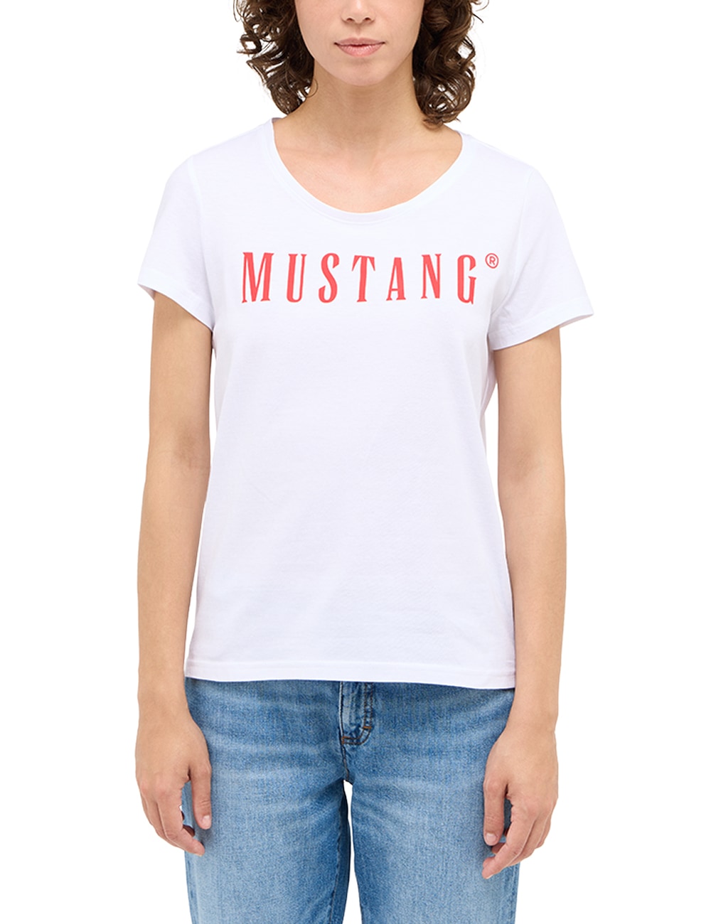 MUSTANG Rundhalsshirt »ALMA« mit Logo Print