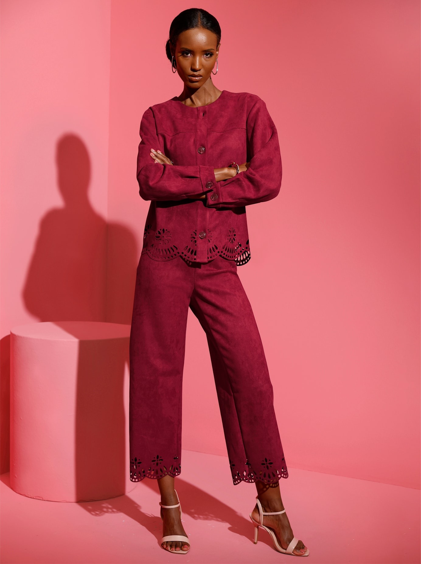 Creation L Damen Kurzblazer »Kurzblazer« in rot, Größe 36