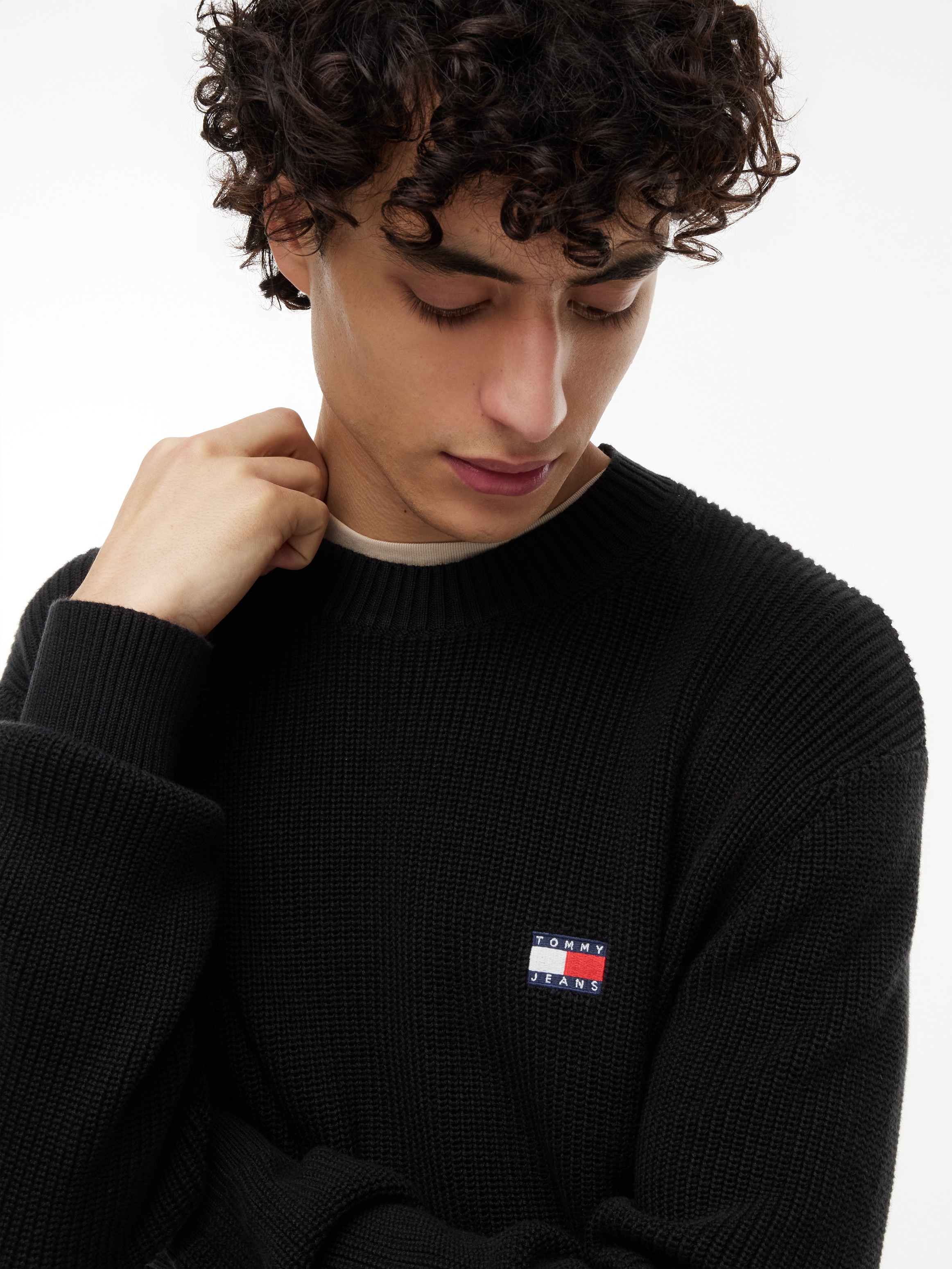 Tommy Jeans Strickpullover »TJM REGULAR BADGE SWEATER«
