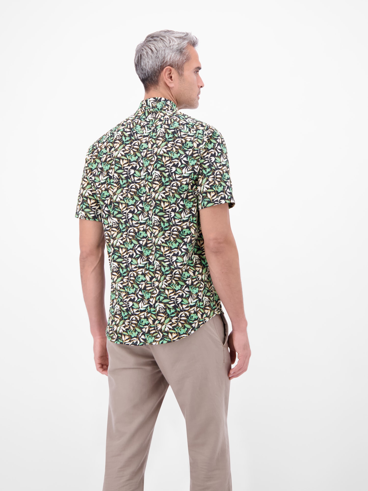 LERROS Kurzarmhemd »1/2 Hemd aus 100 % Baumwolle, floral bedruckt«