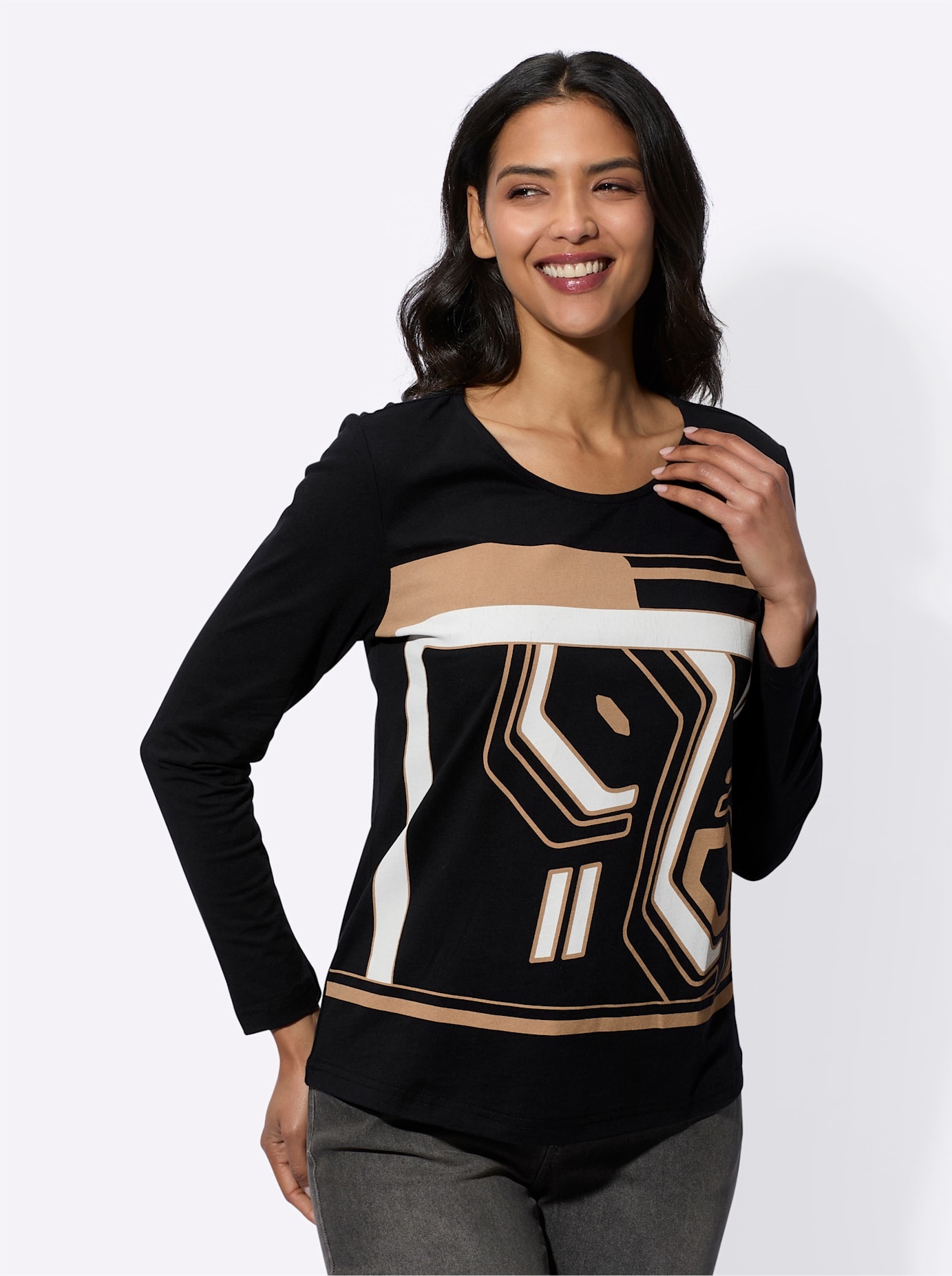 Classic Basics Langarmshirt »Druck-Shirt«, (1 tlg.)