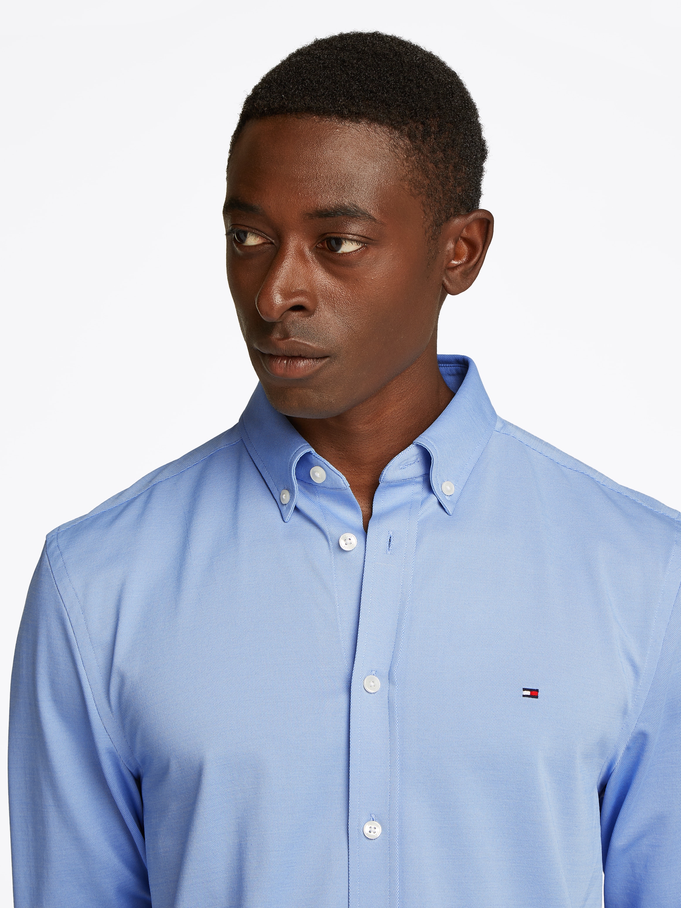 Tommy Hilfiger Langarmhemd »PERFORMANCE TWO TONE SF SHIRT«