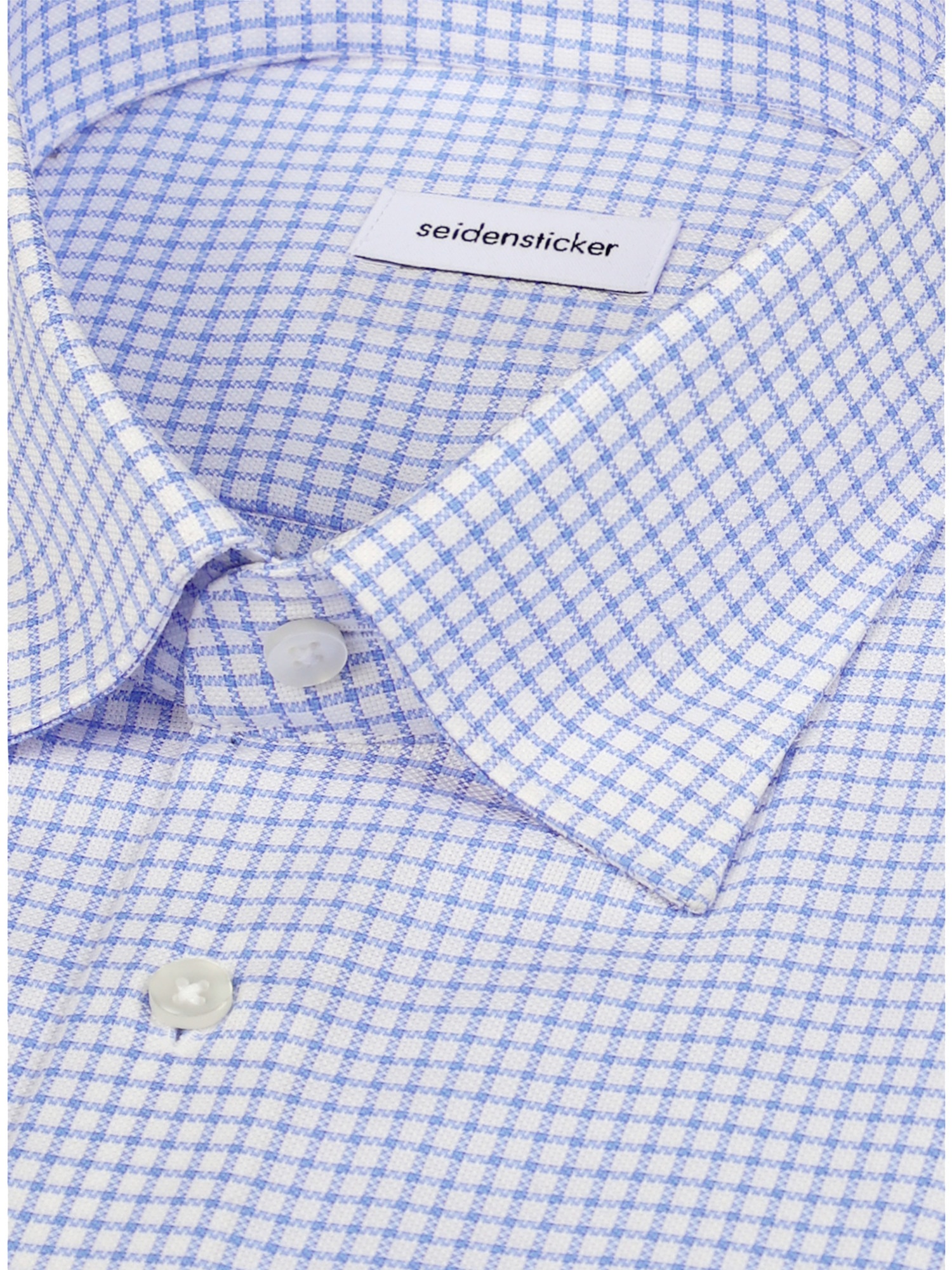 seidensticker Businesshemd »Schwarze Rose« Regular 1/2 Covered-Button-Down-Kragen Karo