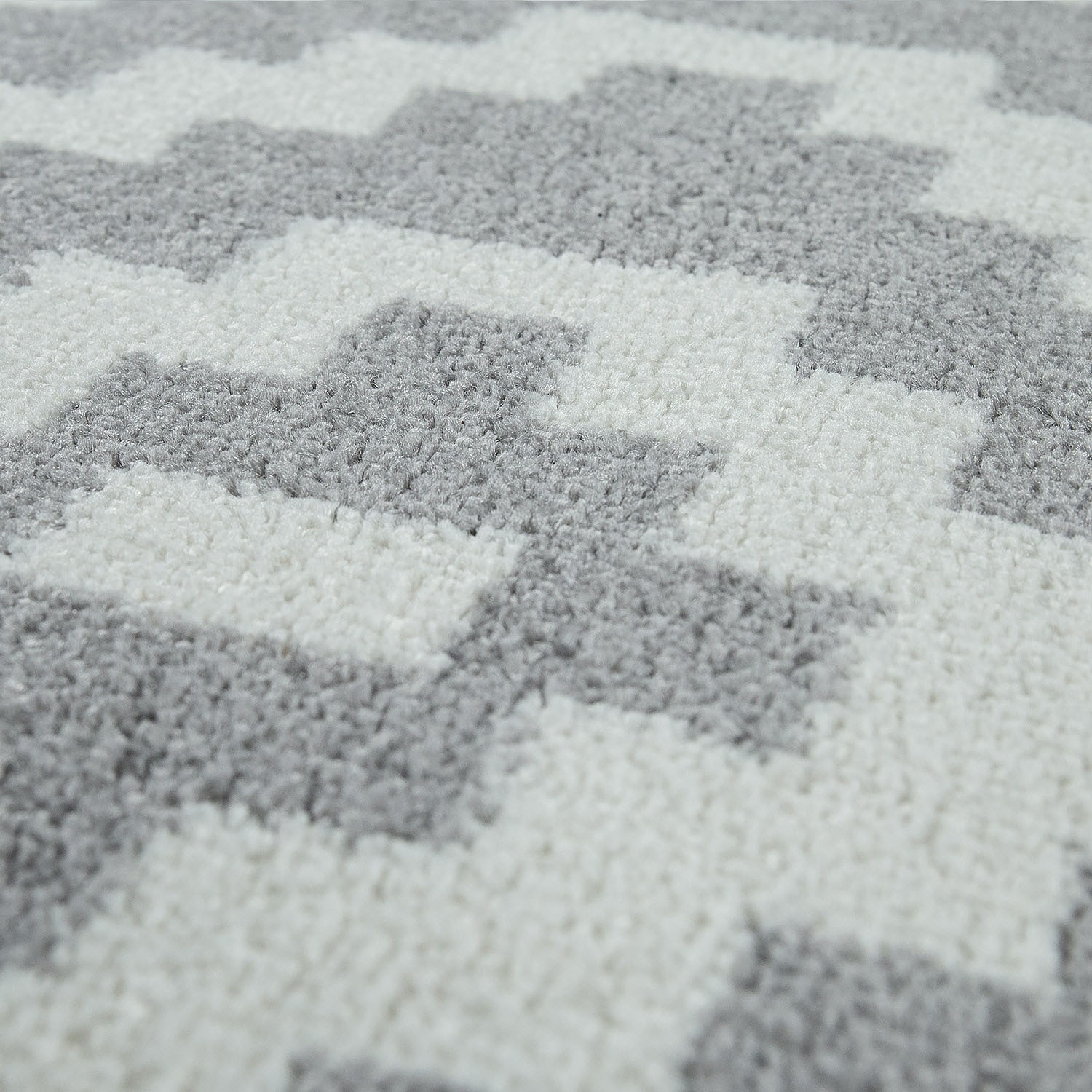 Paco Home Teppich »Stella 400«, rechteckig, 16 mm Höhe, Kurzflor, Pastell Farben, Rauten Design, Wohnzimmer