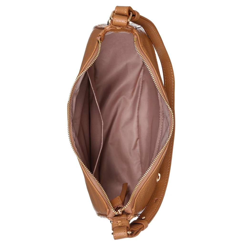 LANCASTER Schultertasche »Hobo bag Dune«, mit goldfarbenen Details