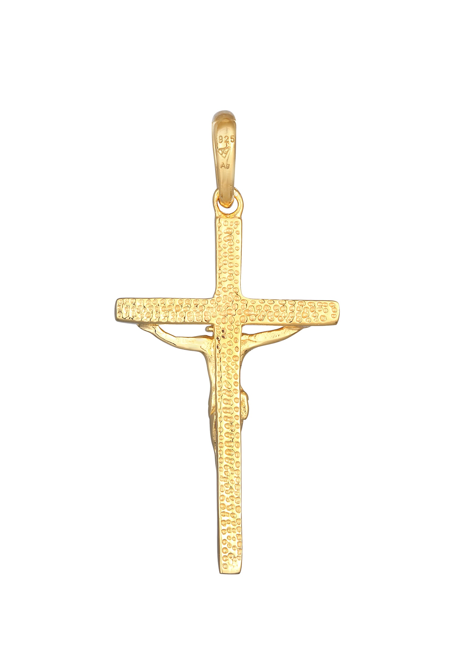 Elli Medallionanhänger »Anhänger Kreuz Kruzifix Religion 925 Silber«