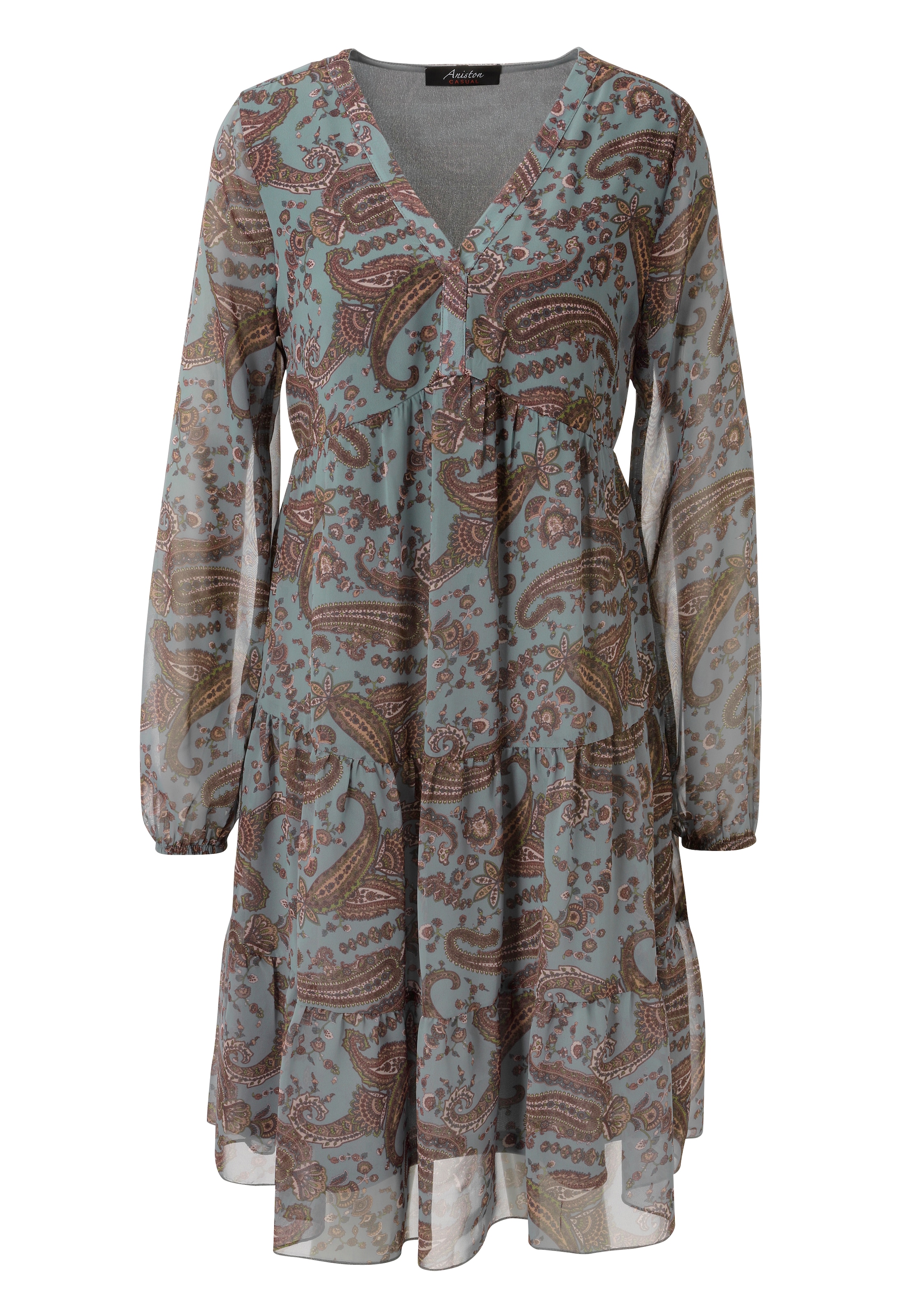 Aniston CASUAL Tunikakleid mit fantasievollen großflächigen Paisley-Druck - NEUE KOLLEKTION
