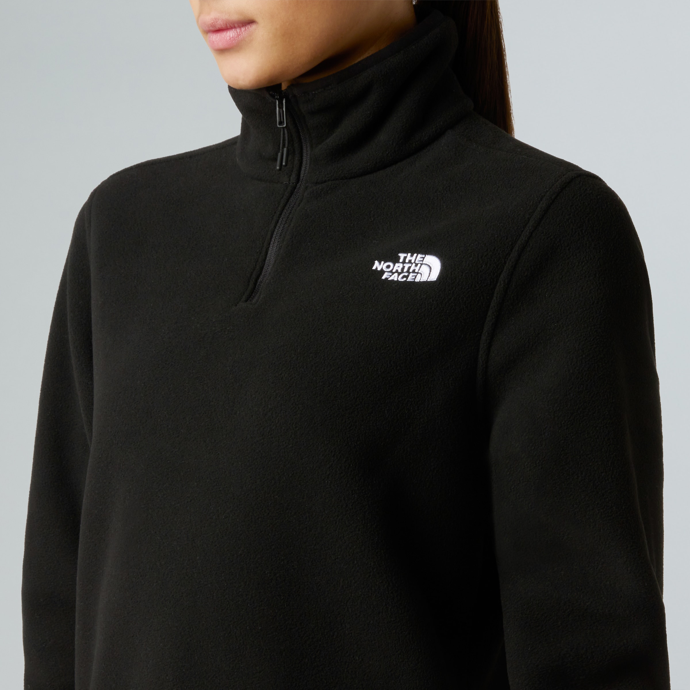 The North Face Fleecepullover »W GLACIER FLEECE 1/4 ZIP JACKET«, Halfzip aus Polyester, mit 1/4 Reißverschluss

