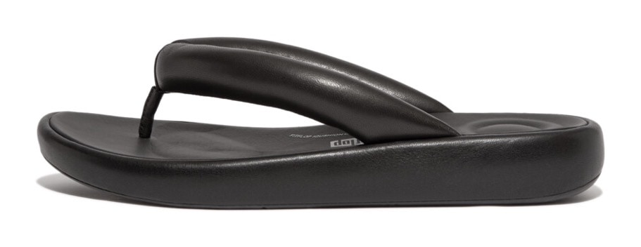 Fitflop Zehentrenner »IQUSHION D-LUXE PADDED LEATHER FLIP-FLOPS«, Sommerschuh, Schlappen mit weichem Zehensteg
