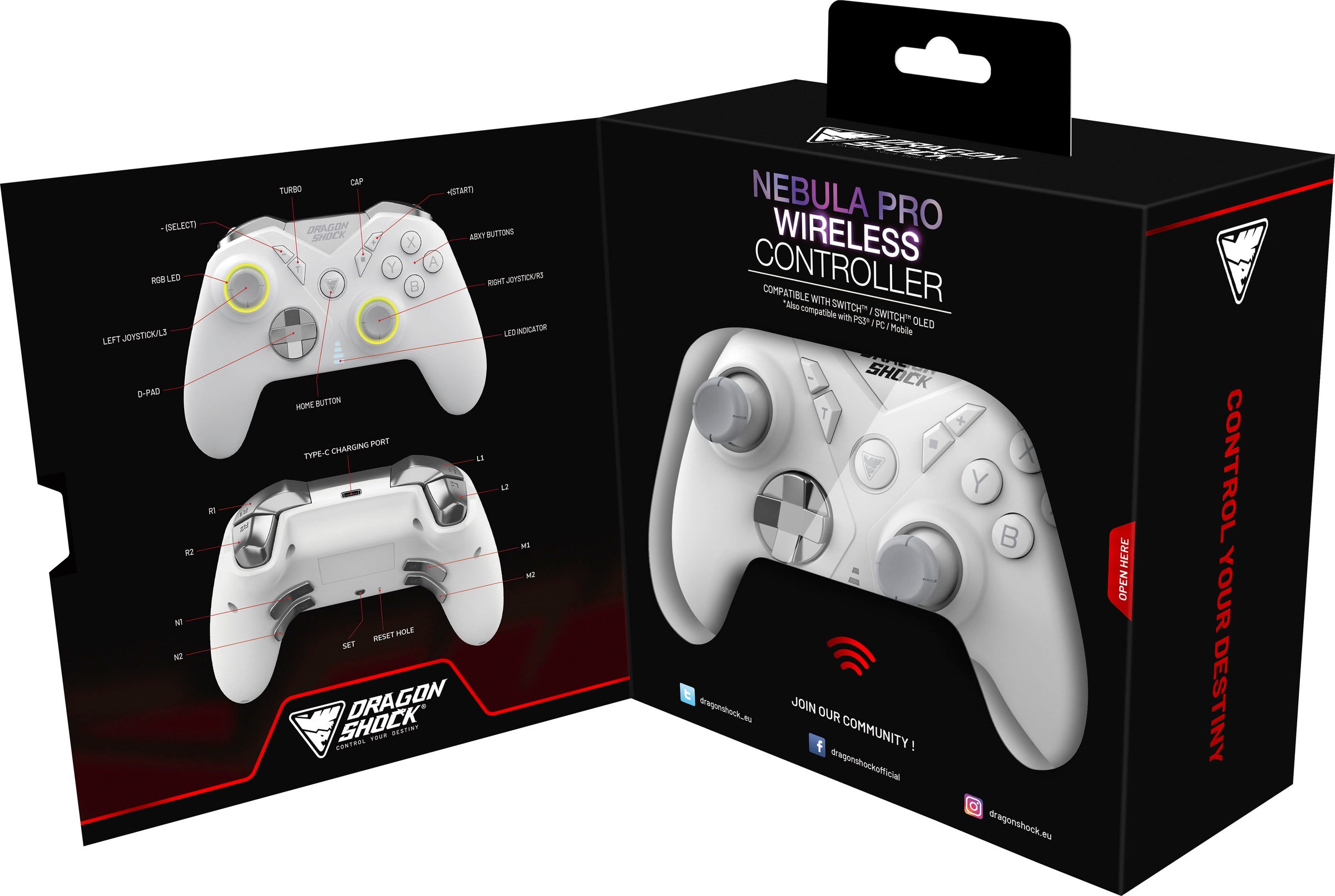 DRAGONSHOCK Controller »Nebula Pro Wireless für Nintento Switch«