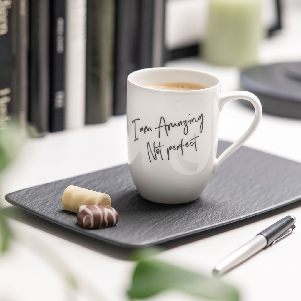 Villeroy & Boch Becher »Becher 'Amazing. Not Perfect.' Statement 290 ml weiß«