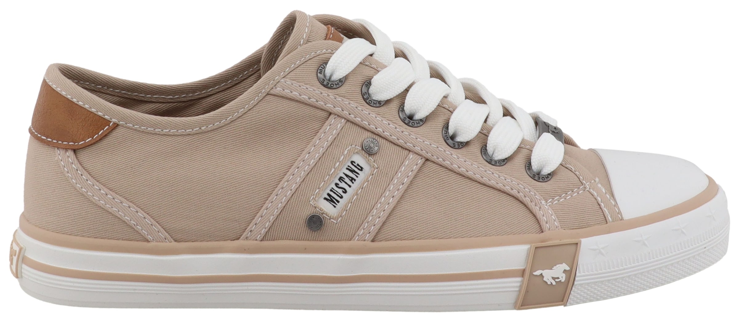Mustang Shoes Sneaker »Winona«  Freizeitschuh, Halbschuh, Schnürschuh mit seitlichem Logoschriftzug
