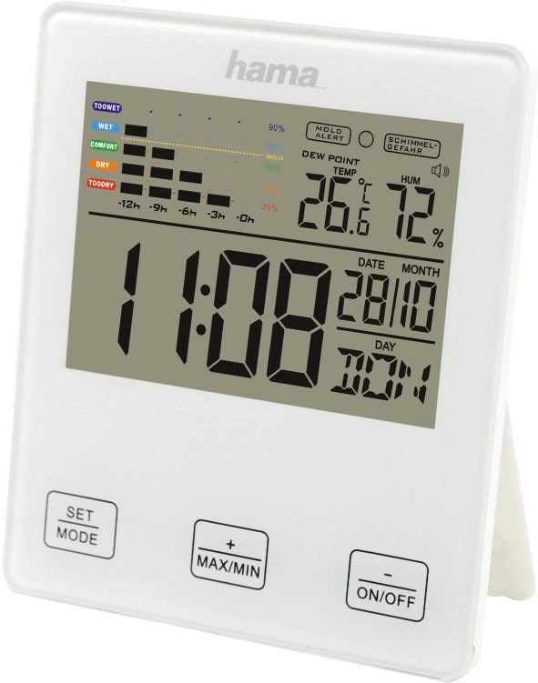 Wetterstation »Thermo-/Hygrometer "TH-10", mit Schimmelalarm Thermometer«