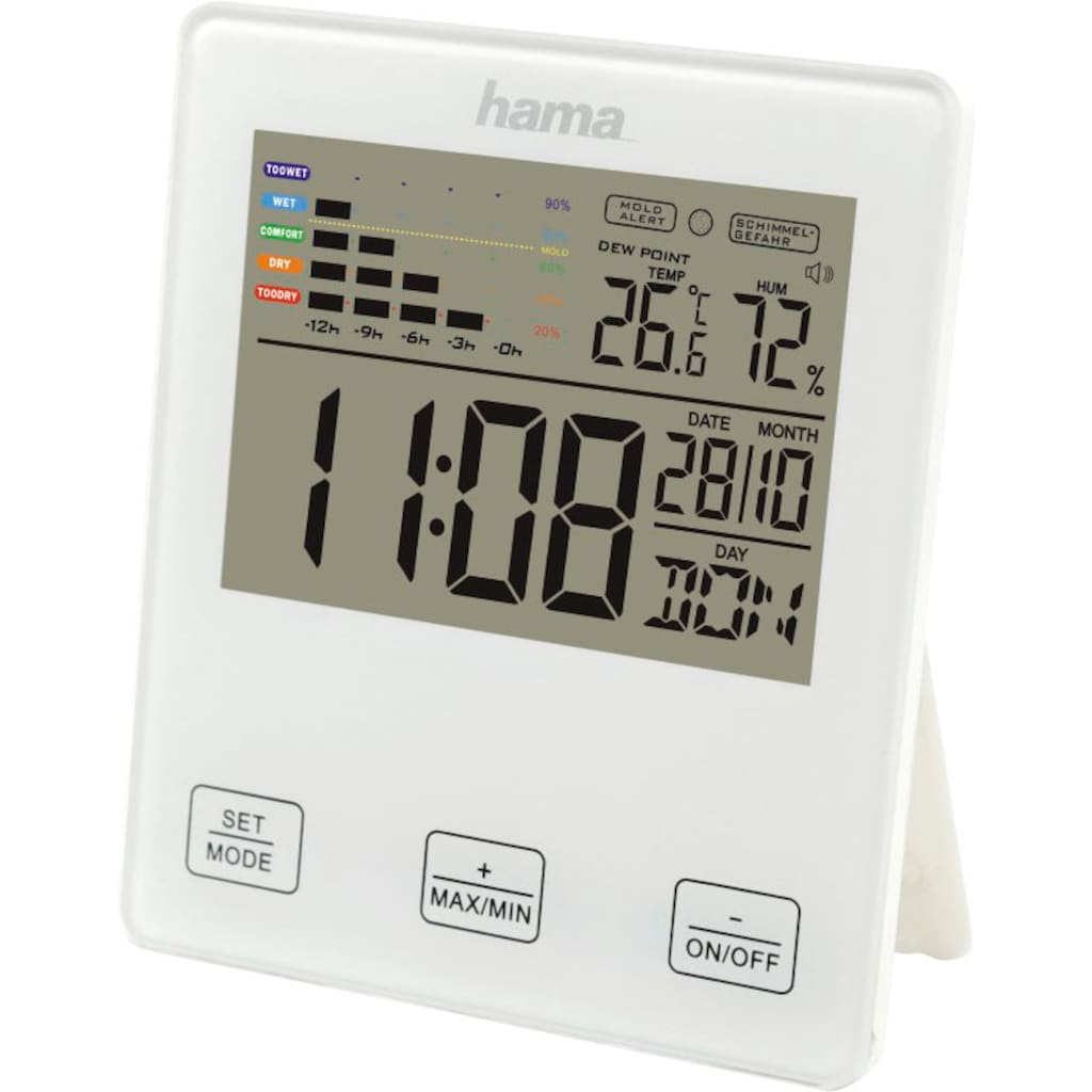 Hama Wetterstation »Thermo-/Hygrometer "TH-10", mit Schimmelalarm Thermometer«