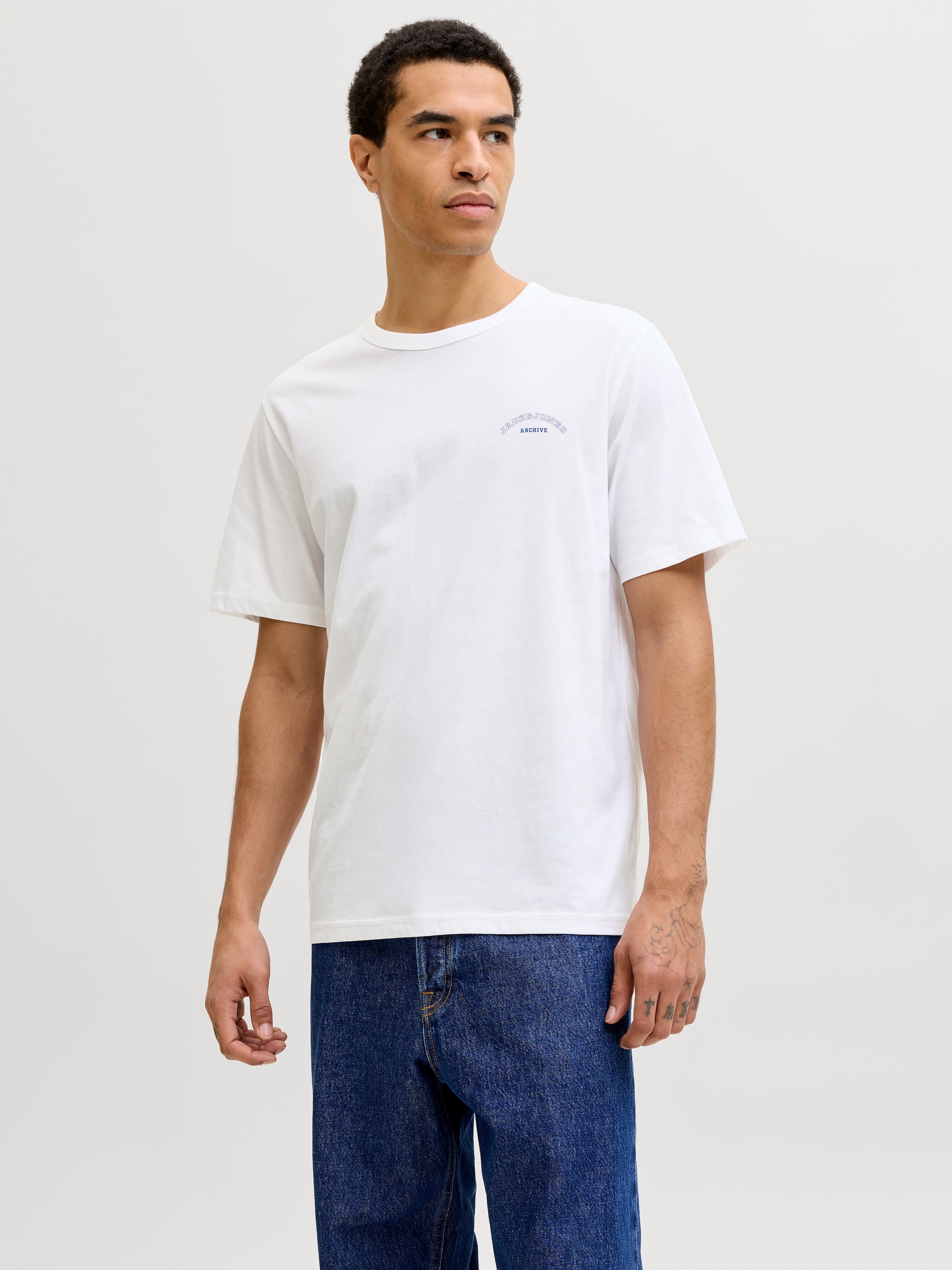 Jack & Jones Rundhalsshirt »JJCOLLEGE LOGO TEE SS CREW NECK«