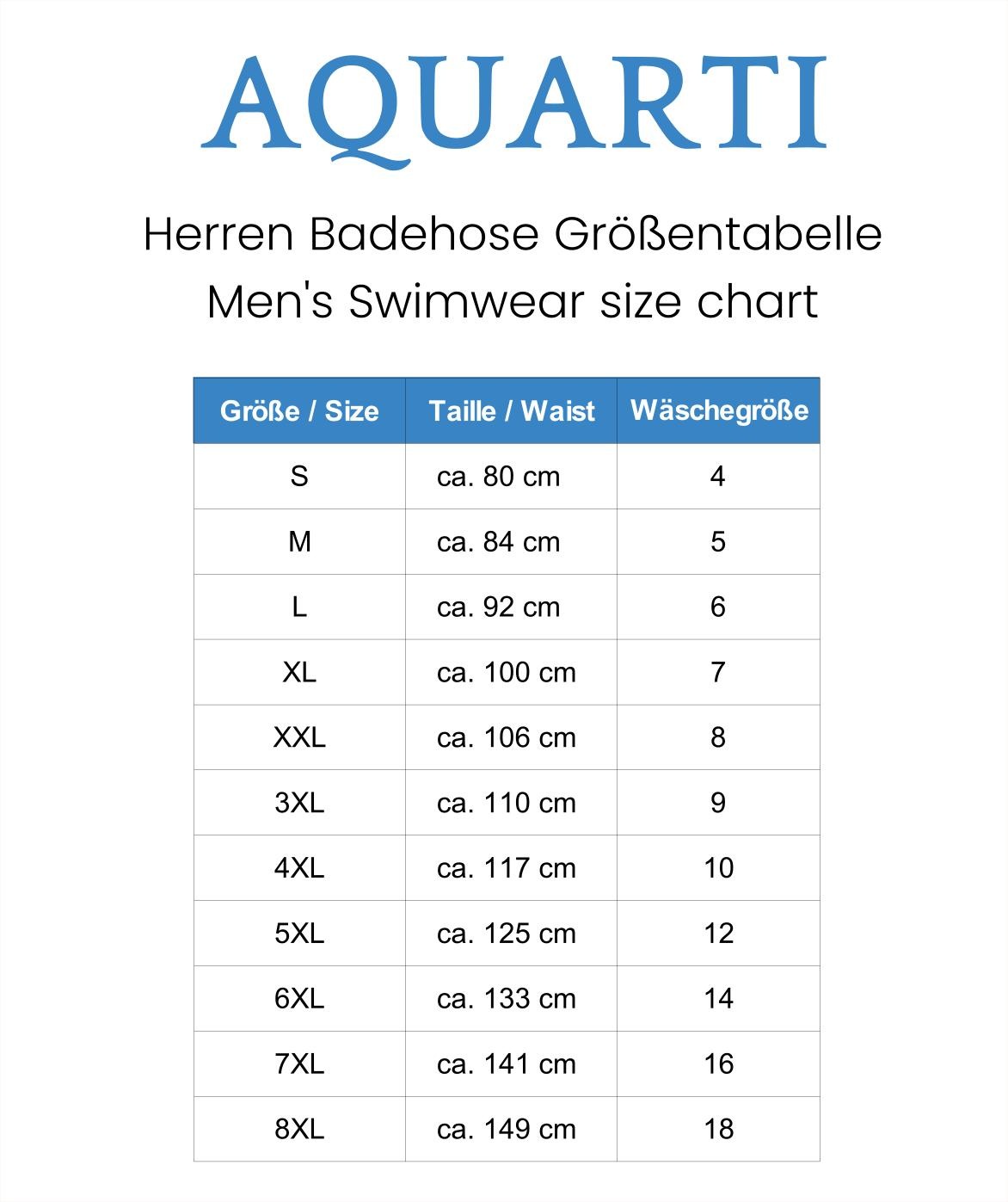 AQUARTI Badehose »Badehose Aquarti Herren Lange Badehose mit Kontrast-Paspel Jammer«