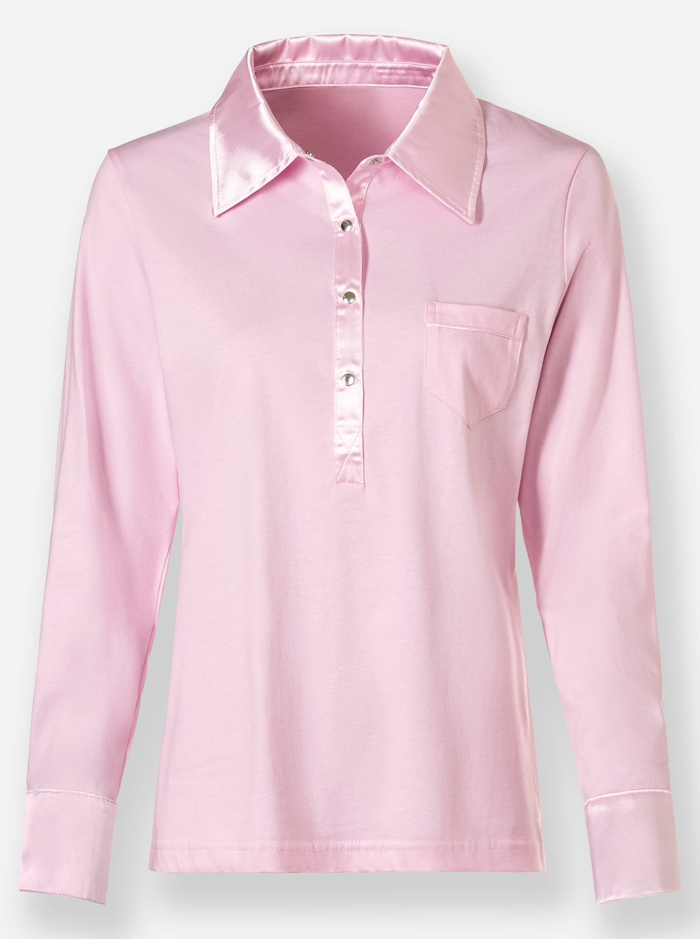 Inspirationen Langarm-Poloshirt »Shirt«, (1 tlg.)