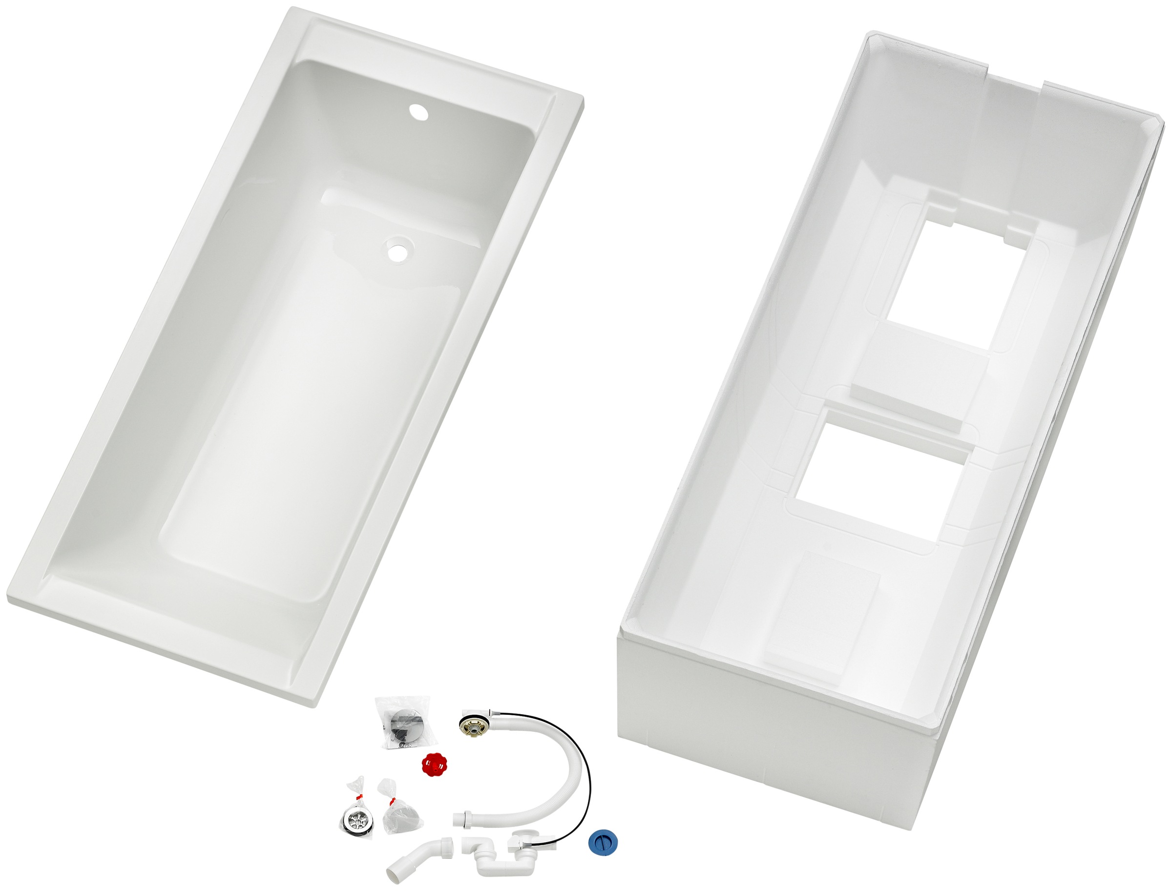 OTTOFOND Badewanne »Set Körpferformbadewanne«, 1400/700/400 mm, Körperformbadewanne