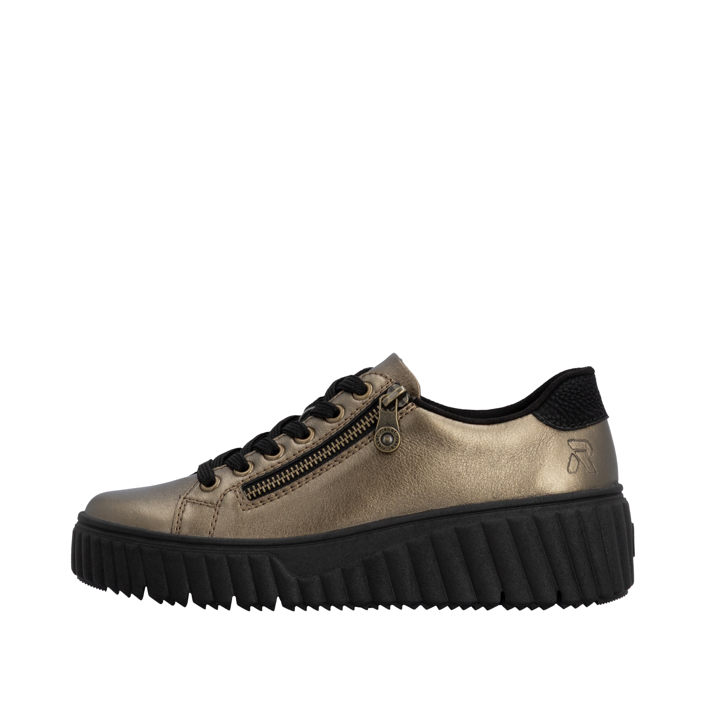 Rieker Plateausneaker  Freizeitschuh, Halbschuh, Schnürschuh mit Plateausohle