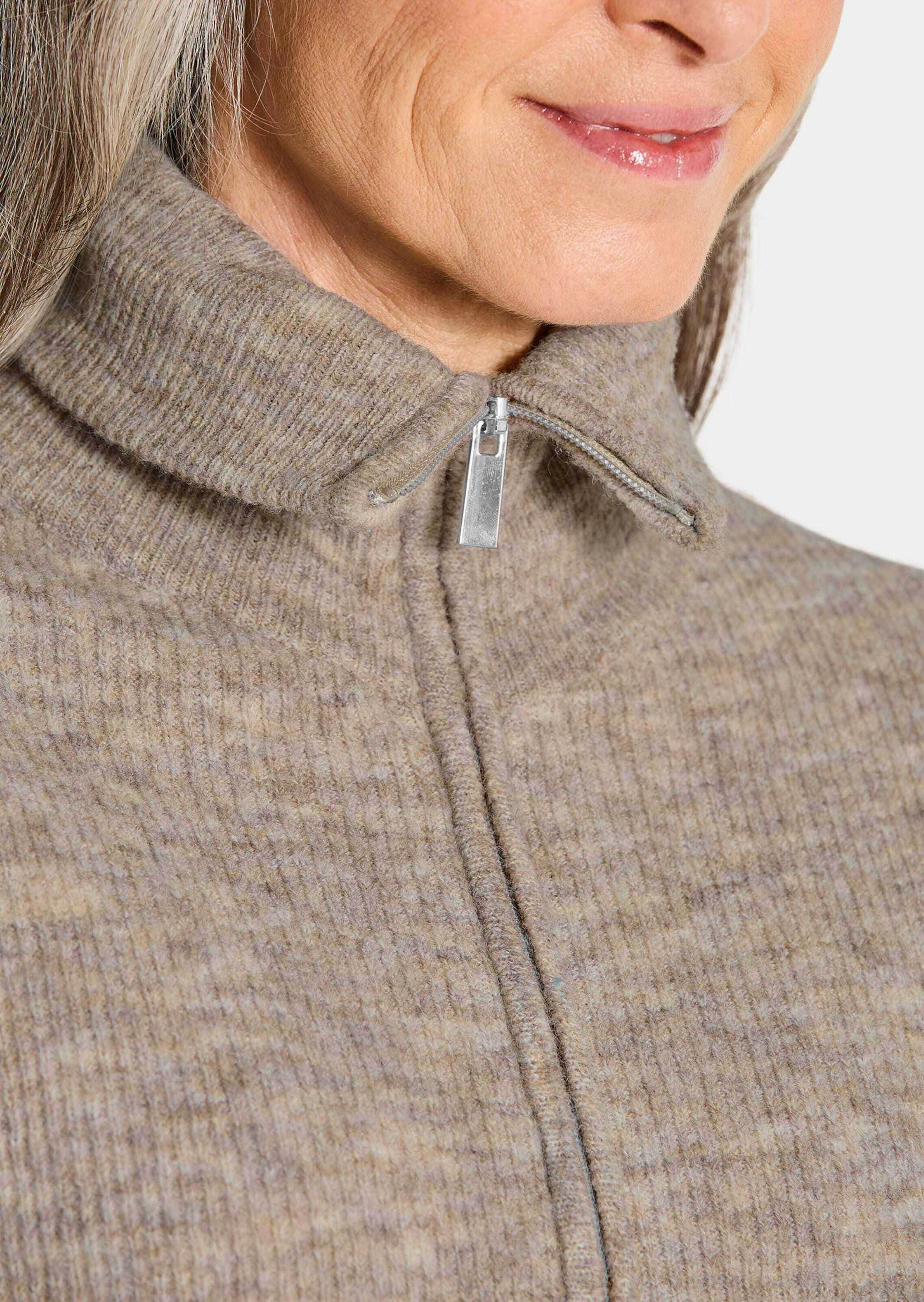 GOLDNER Kurzweste »Kurzgröße Strickweste mit Reißverschluss«