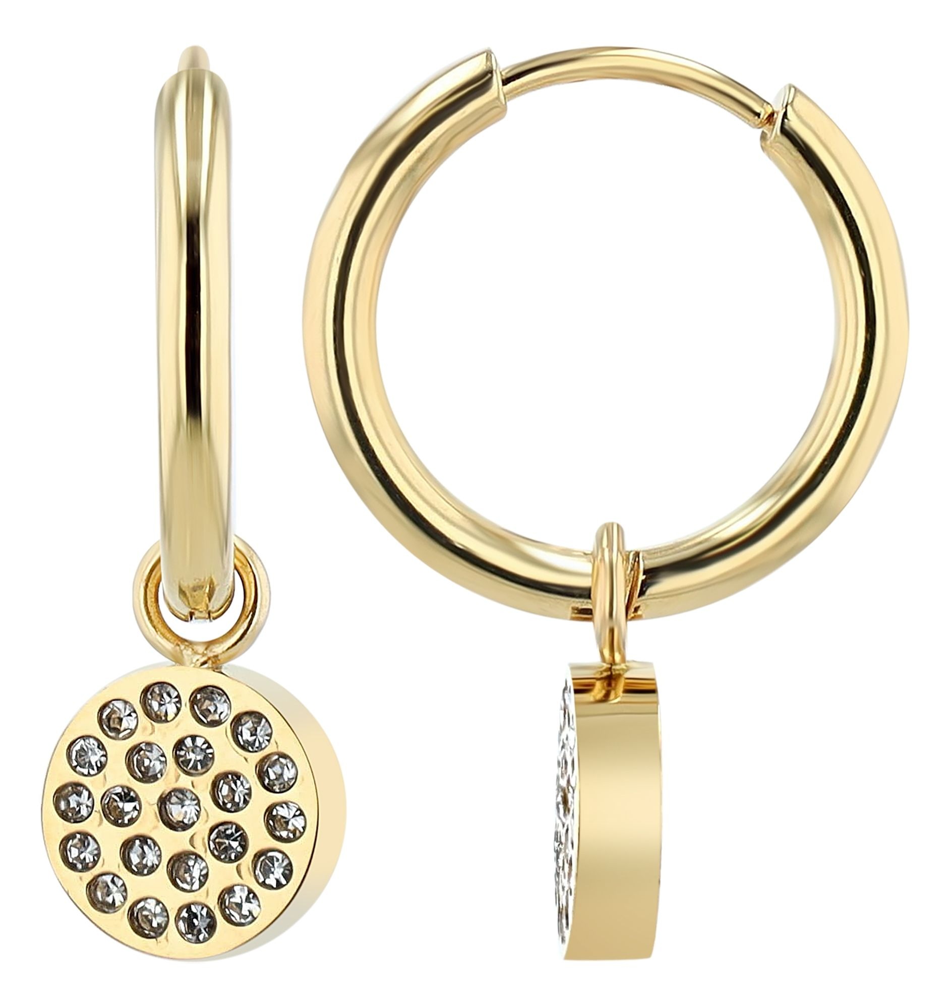 Adelia´s Kettenanhänger »Damen Anhänger ¿ Gravuranhänger aus Edelstahl mit Strass Steinchen«