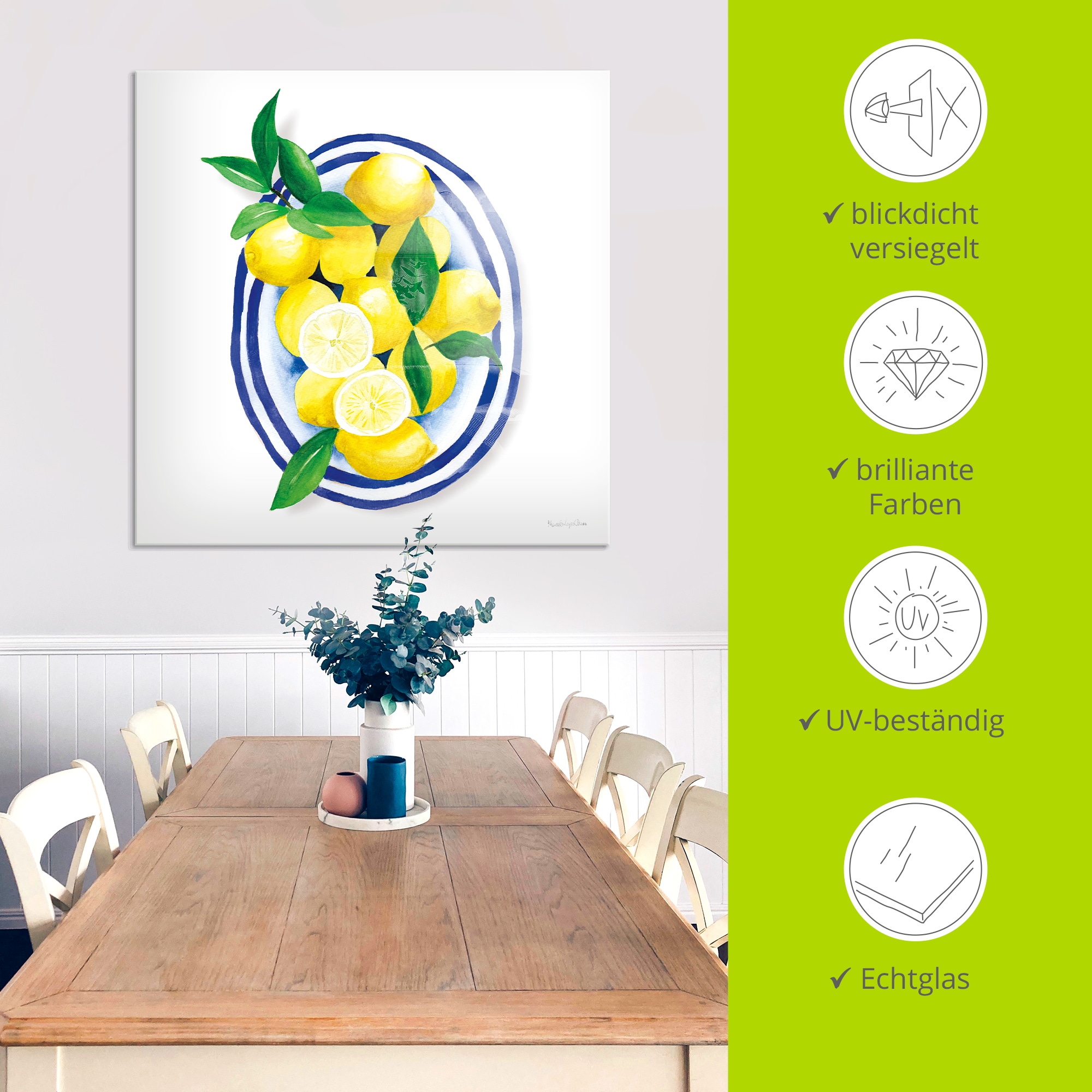 Artland Glasbild »Mediterranean« Arrangements 1 Stk. tlg. in verschiedenen Größen