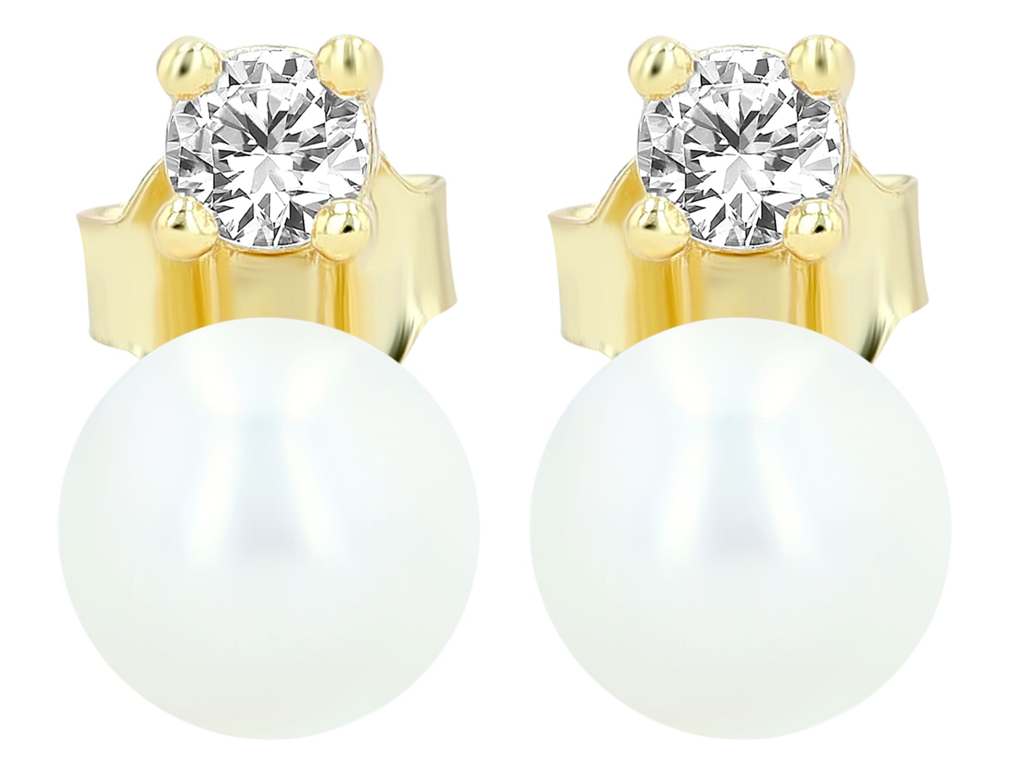 Adelia´s Paar Ohrstecker »Damen Ohrringe ¿ Ohrstecker aus 925 Silber mit Süßwasserperle«