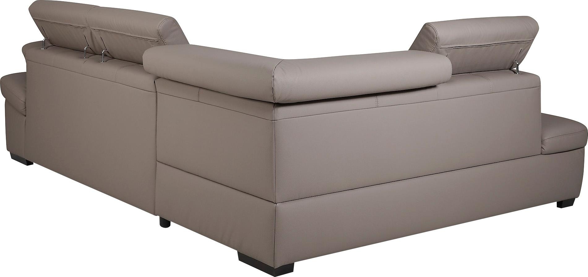 exxpo - sofa fashion Ecksofa »Salerno, klassisch modernes Funktionssofa, hoher Sitzkomfort, L-Form«, inkl. Kopf- und Armteilverstellung, wahlweise mit Bettfunktion