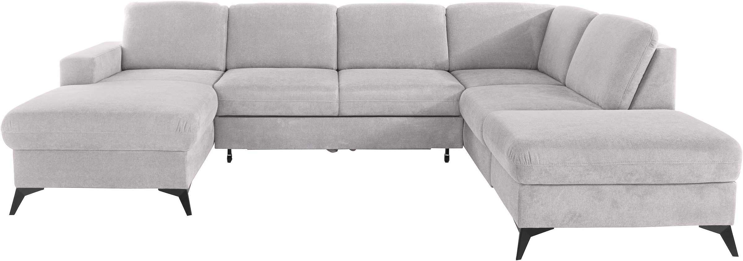 Places of Style Wohnlandschaft »Lolland U-Form«, Wahlweise mit Bettfunktion und Stauraum, auch mit abwischbarem Bezug