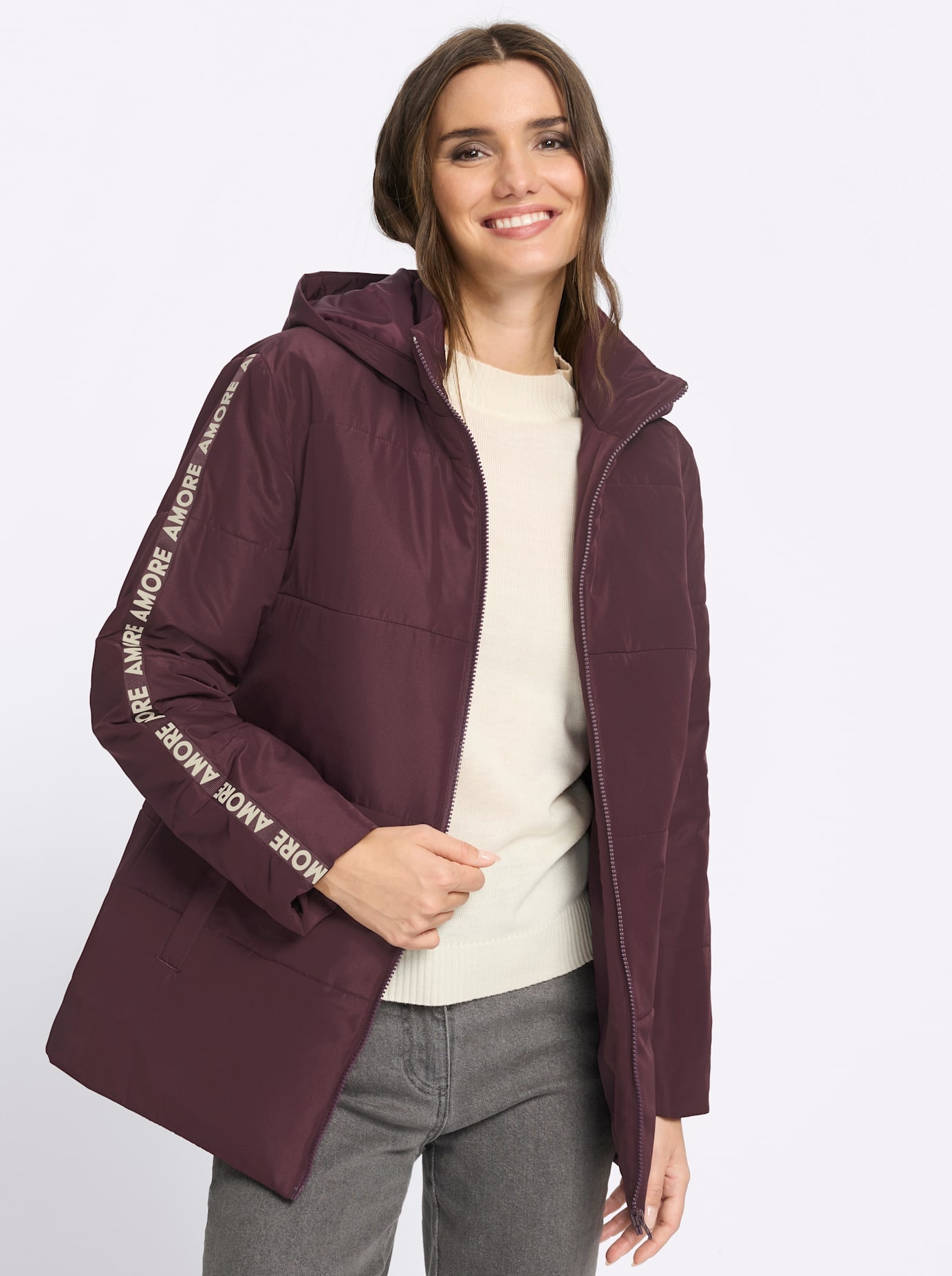 Classic Basics Steppjacke mit Kapuze