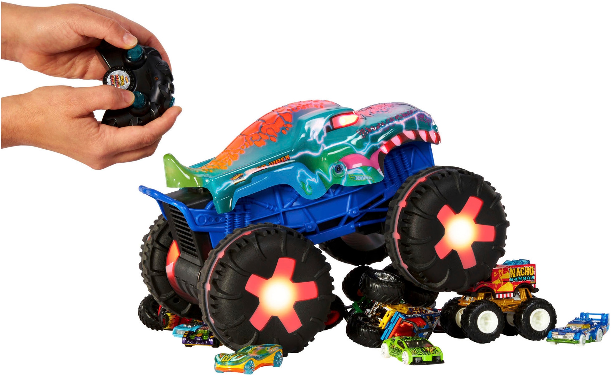 Hot Wheels RC-Monstertruck »Monster Trucks Mega-Wrex Alive-Fahrzeug«, mit Licht und Sound