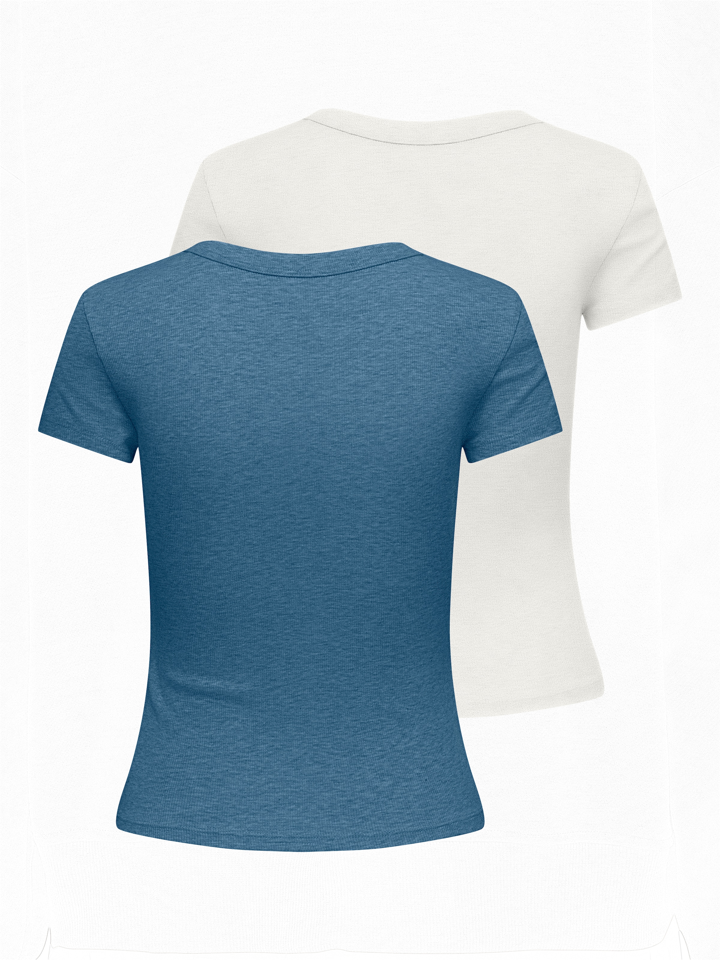 ONLY Kurzarmshirt »ONLEASY S/S TOP CS JRS 2 PACK«, (Packung, 2 tlg.)