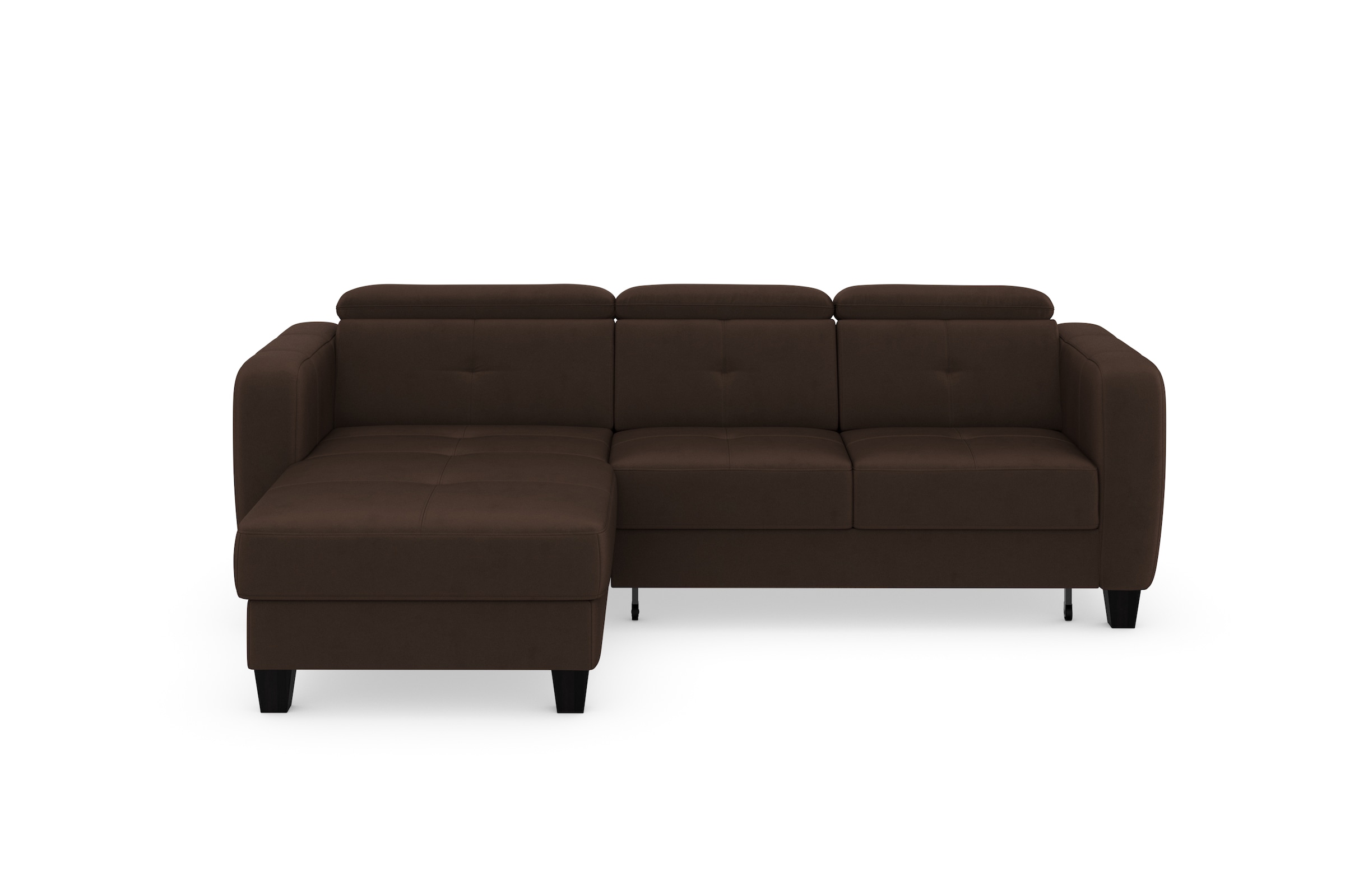 sit&more Ecksofa »Belluci L-Form«, inklusive Federkern, wahlweise mit Bettfunktion und Bettkasten