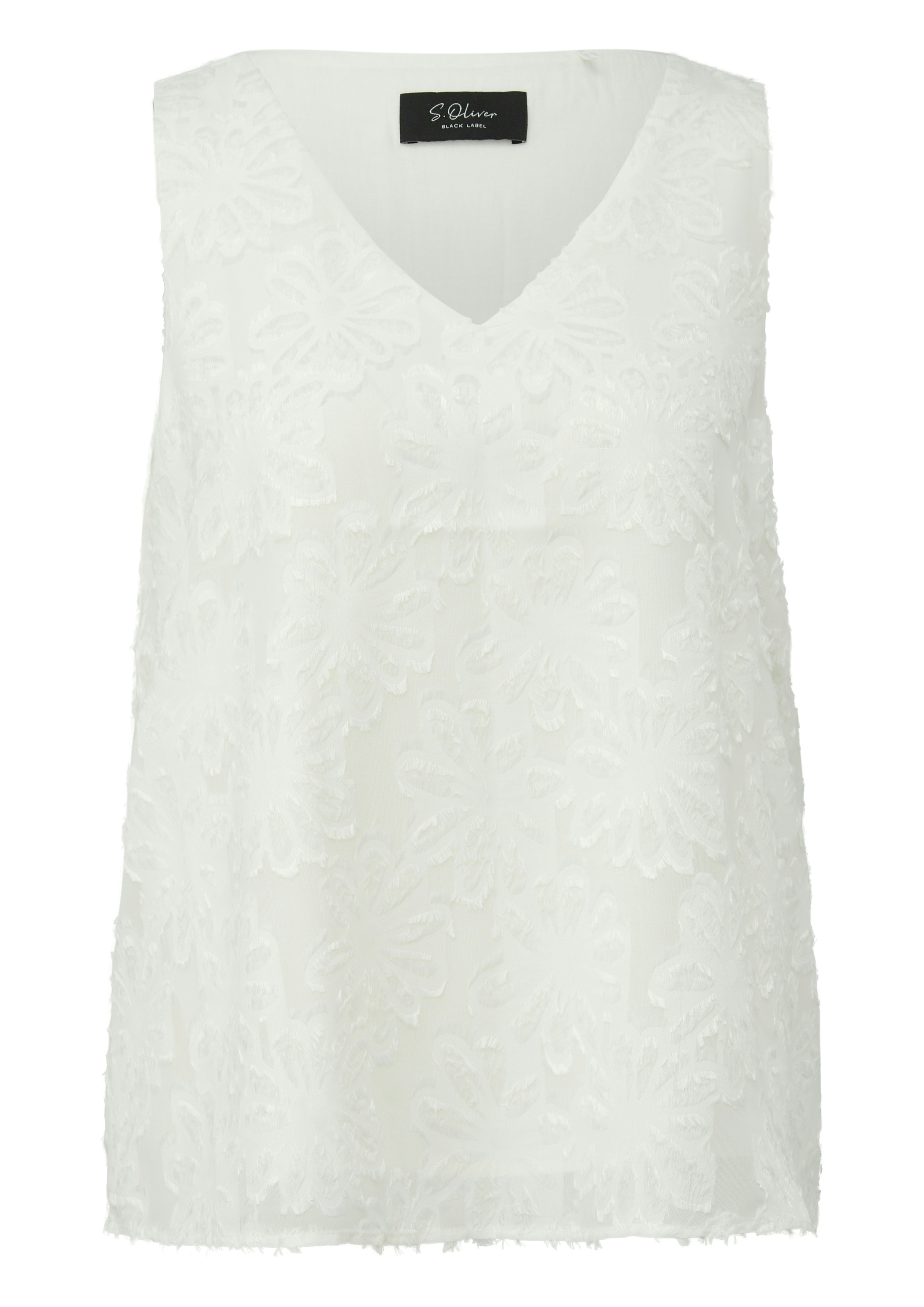 s.Oliver BLACK LABEL Blusentop mit floralem Muster und V-Aussschnitt