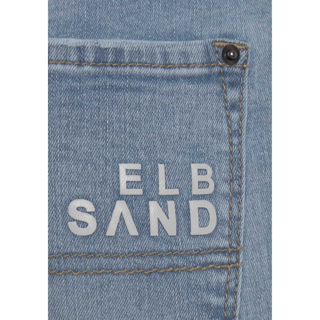 Elbsand Slim-fit-Jeans, mit Logodruck