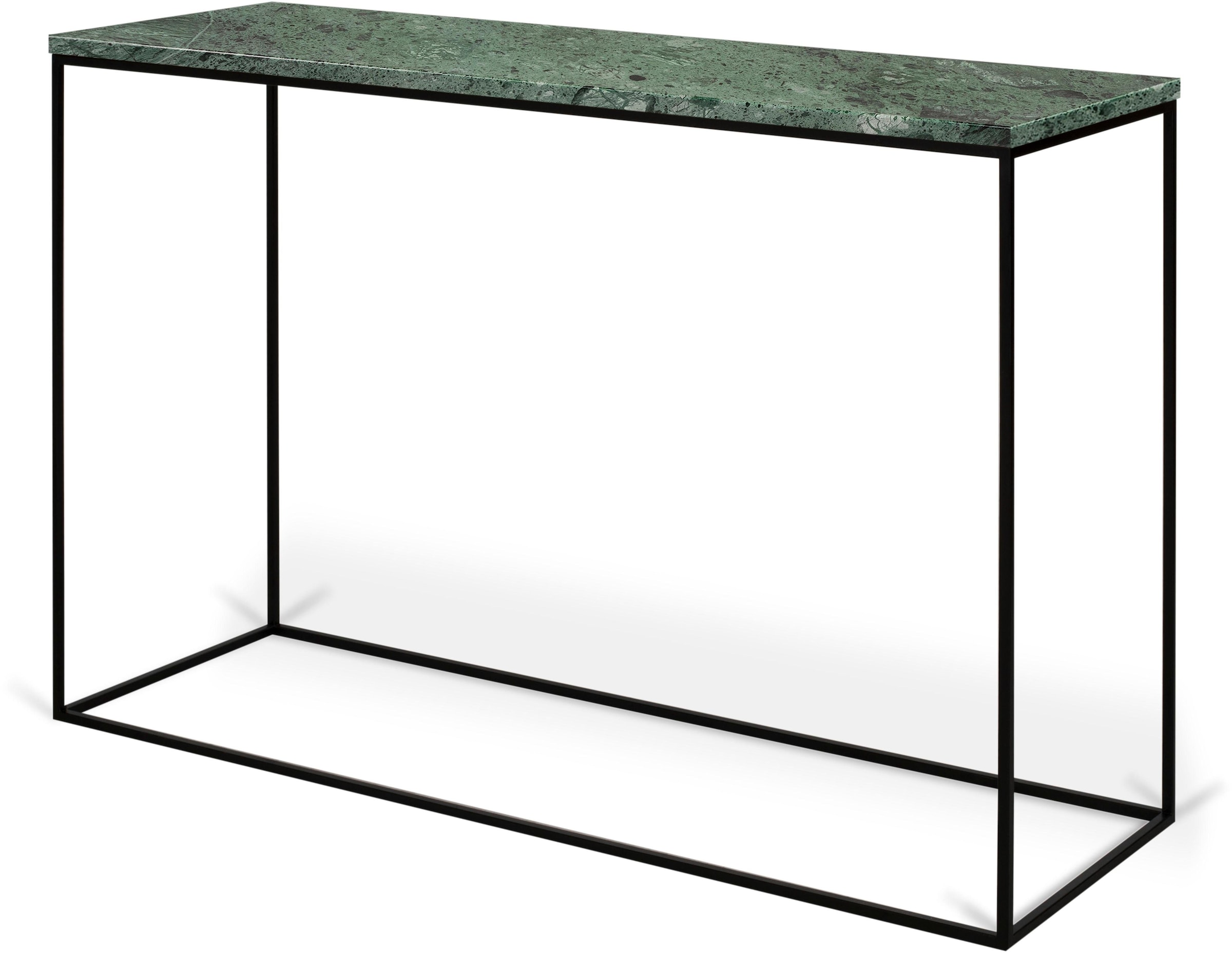 TemaHome Konsolentisch »Gleam«, mit schöner Marmor Tischplatte und edlem schwarzen Metallgestell