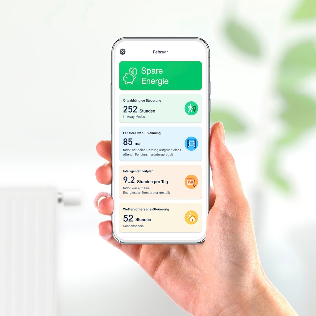 Tado Heizkörperthermostat »Starter Kit - Smartes Thermostat V3+ (Verkabelt) für Heizthermen«