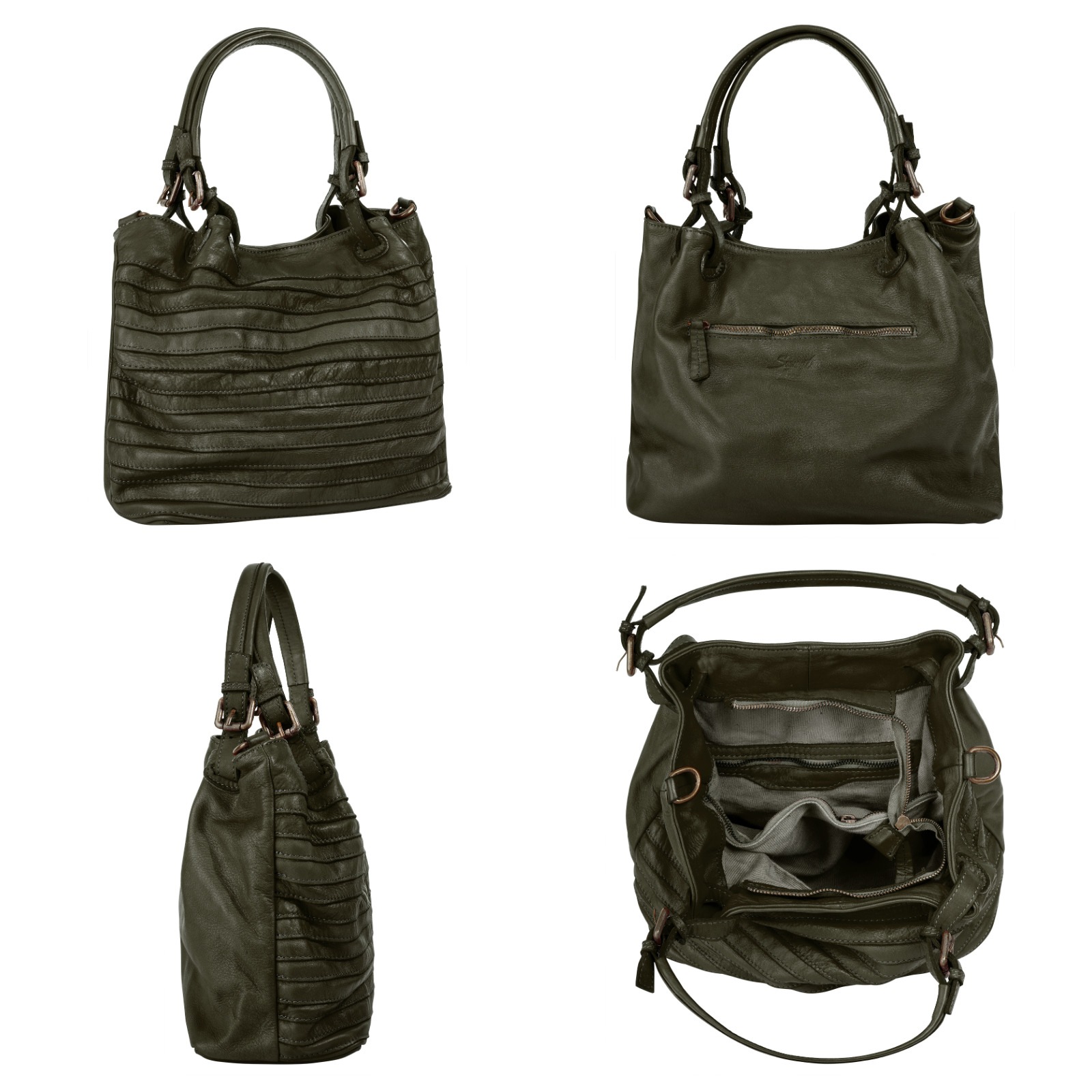 Samantha Look Shopper, echt Leder, Made in Italy
