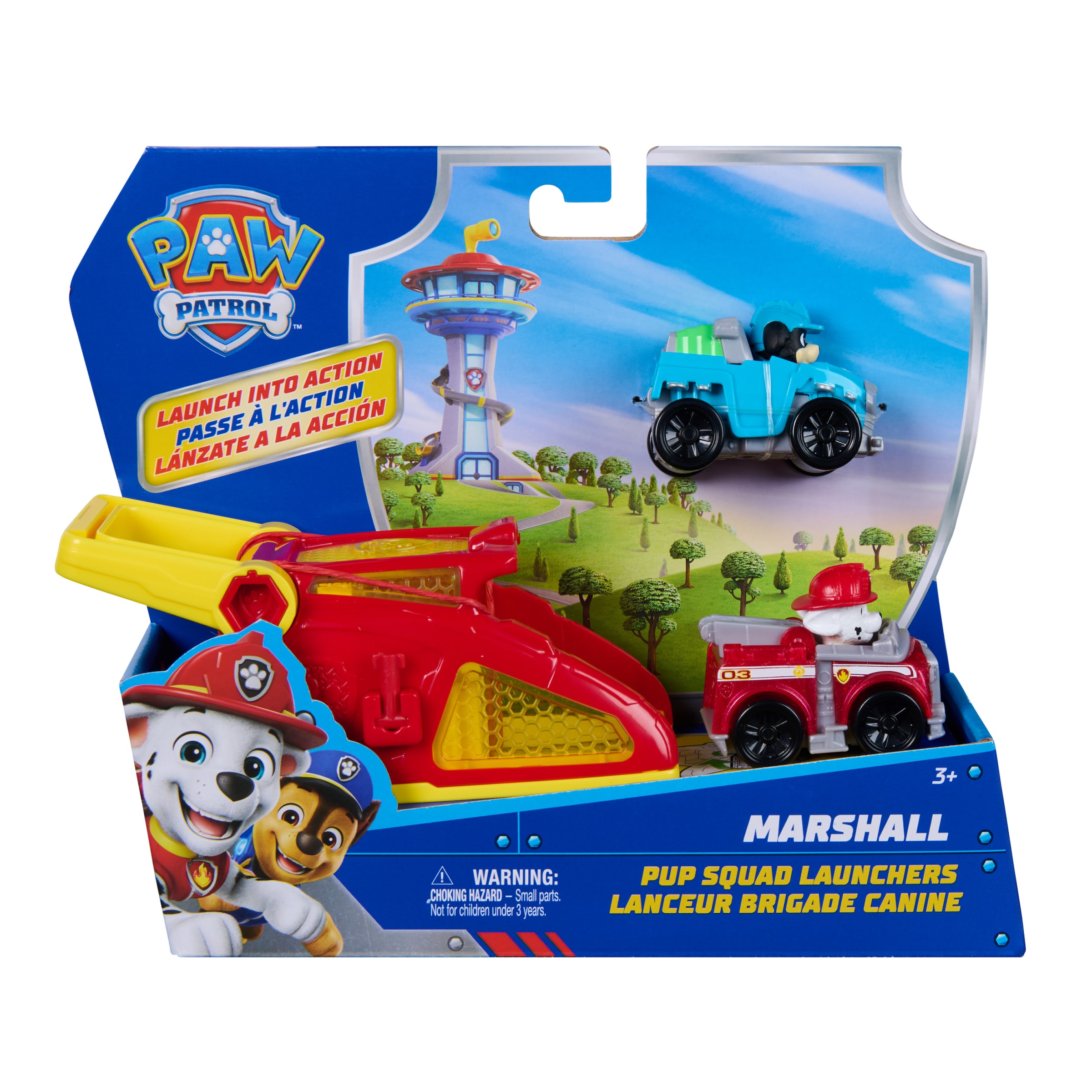Spin Master Spielzeug-Auto »PAW Patrol – Pup Squad Launcher mit Marshall & Rex Fahrzeugen«