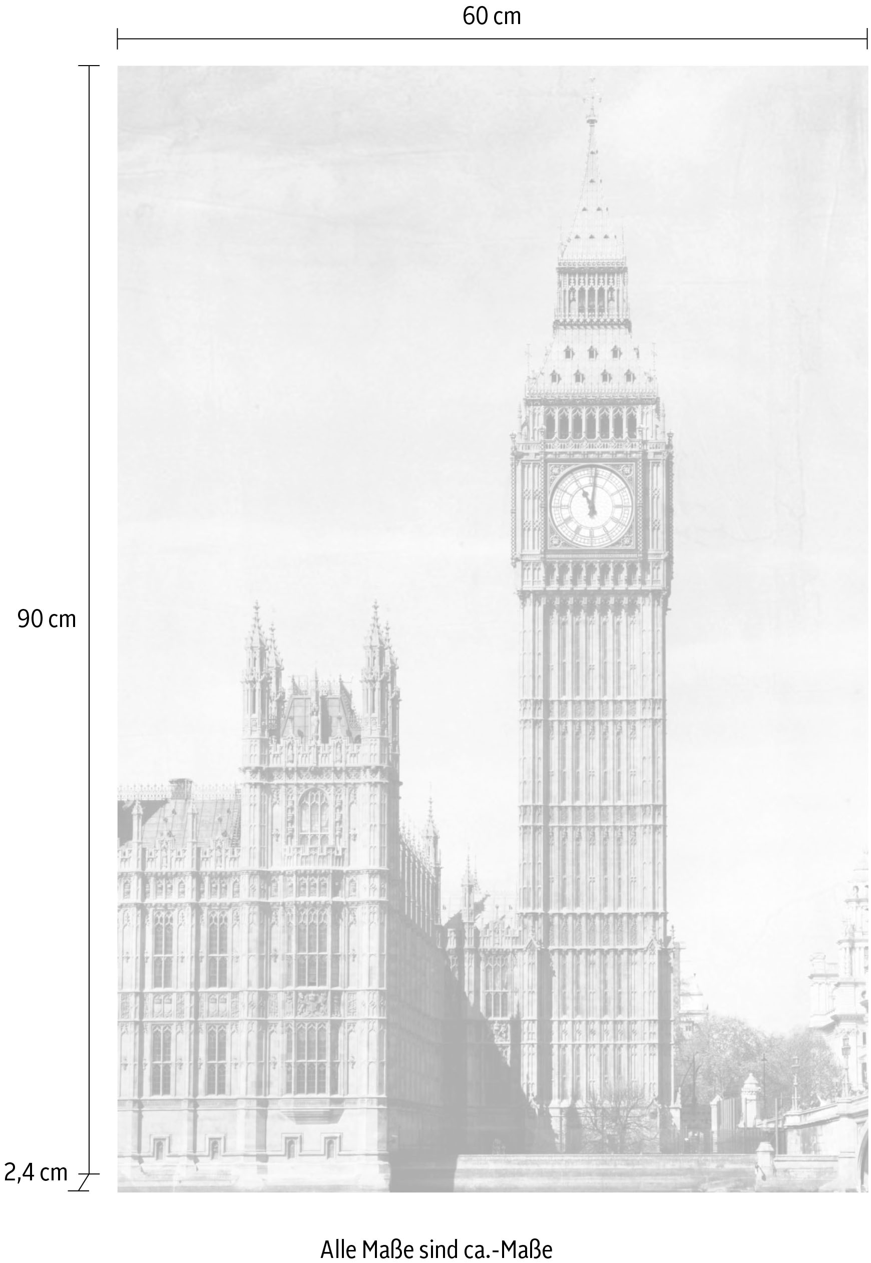 queence Acrylglasbild »Big Ben« Elemente der Architektur | Gebäude | Kunst | London | Städte Fine Art-Print in Galeriequalität