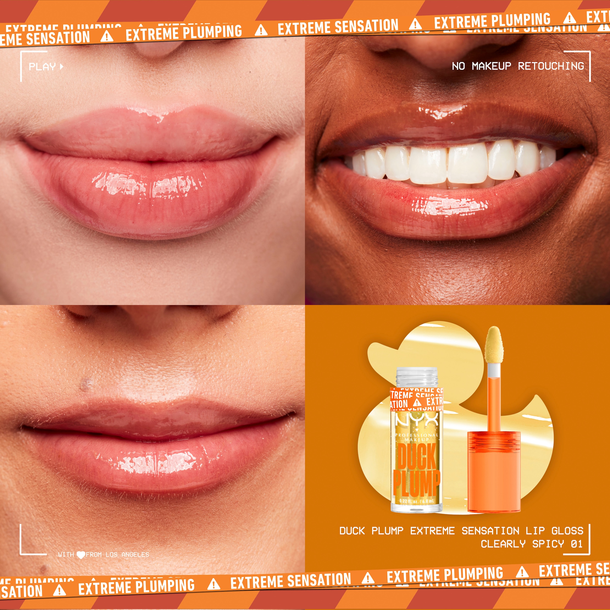 NYX Lipgloss »NYX Professional Makeup Duck Plump Clearly Spicy«, mit Collagen