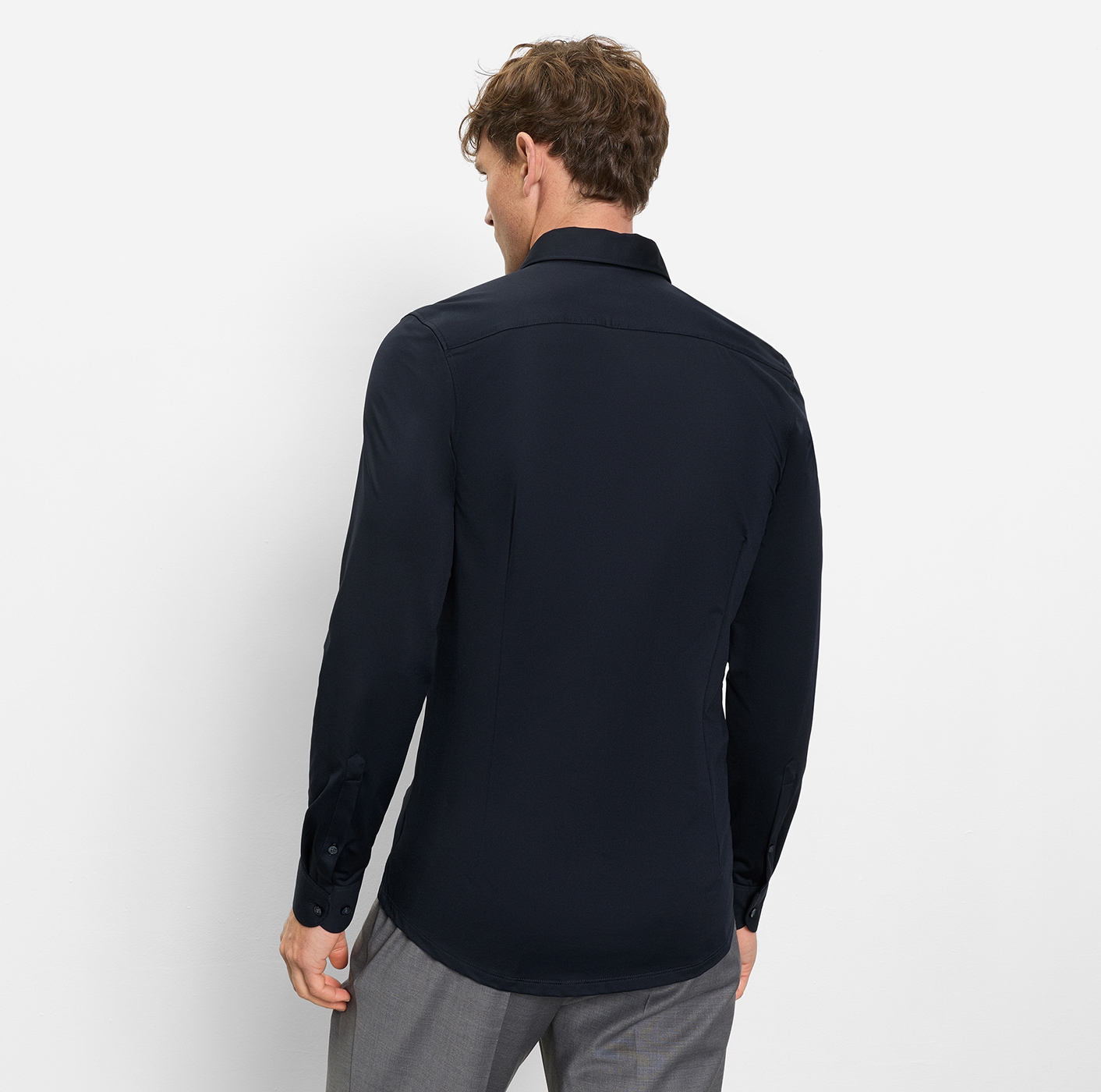 OLYMP Langarmhemd »Level Five 24/Seven« Atmungsaktiv, Jersey, sehr dehnbar, body fit, Modern Kentkragen