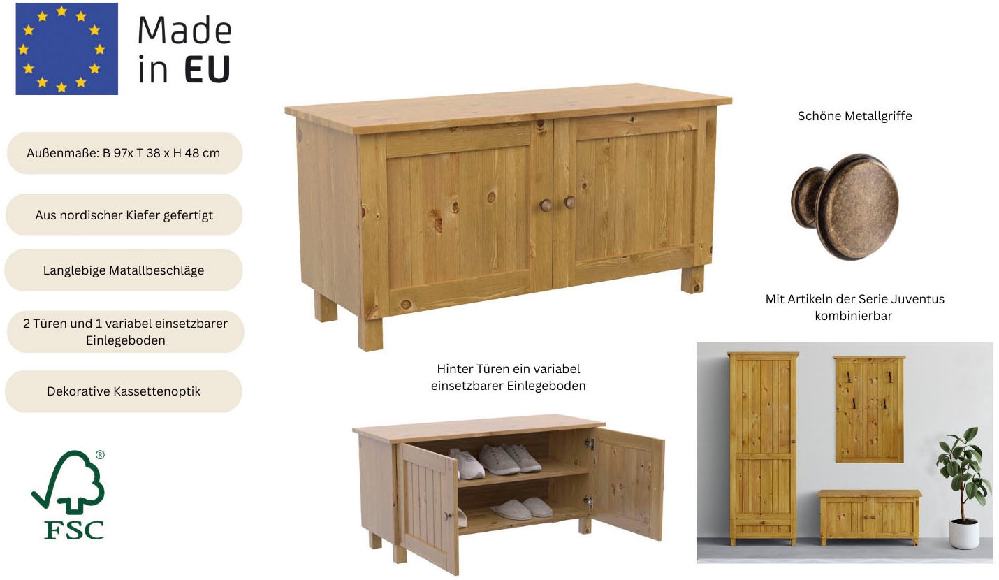 OTTO home Sitzbank »Juventus« 1 Stk. tlg. aus massiver Kiefer, Breite 97 cm