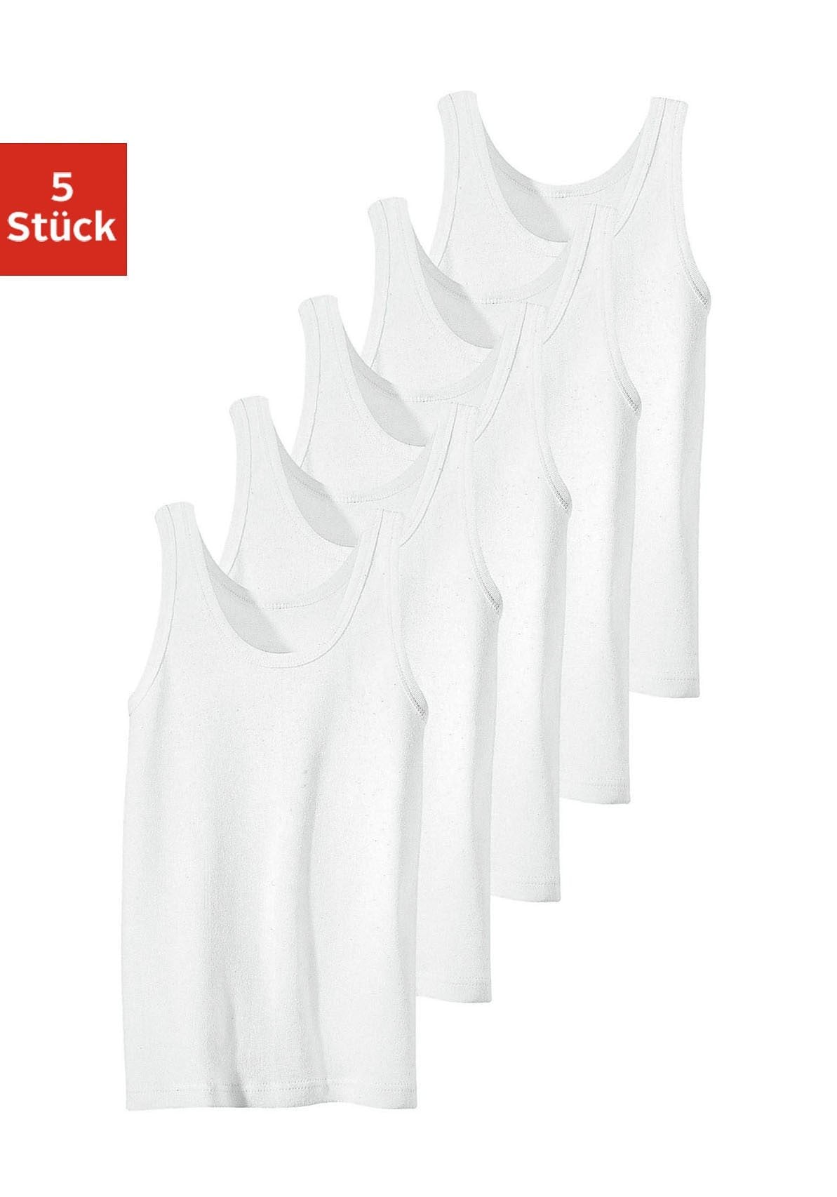Unterhemd, Baumwolle reine (Packung, 5 online OTTO H.I.S St.), Feinripp-Qualität, bei