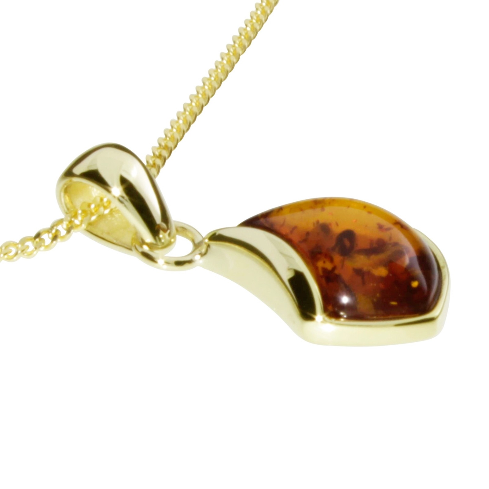 OSTSEE-SCHMUCK Kette und Anhänger Set »- Jula 23 mm - Gold 333/000 - Bernstein«