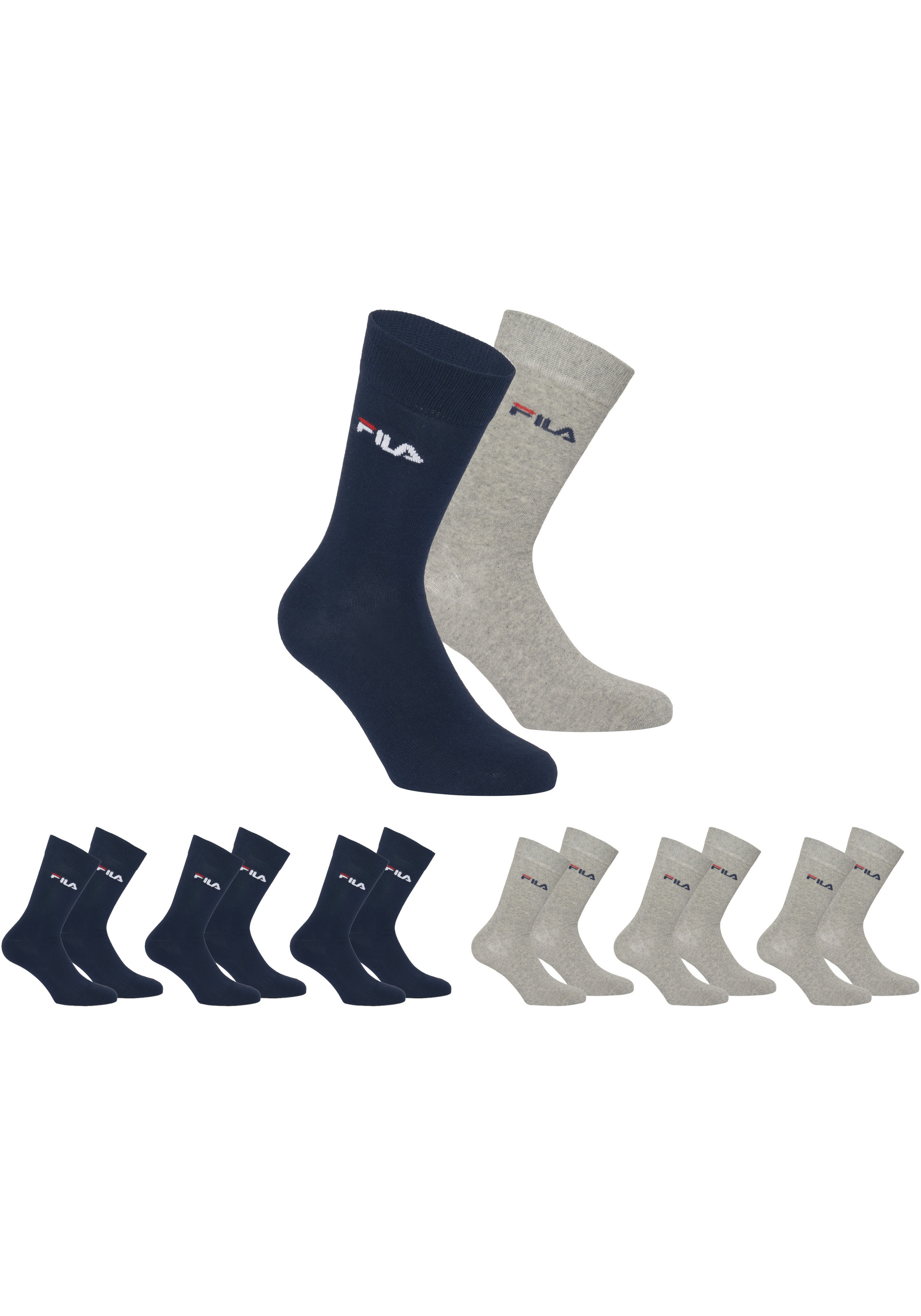 Fila Businesssocken »UNISEX LIFESTYLE PLAIN SOCKS«, (6 Paar), mit eingestrickem Logo