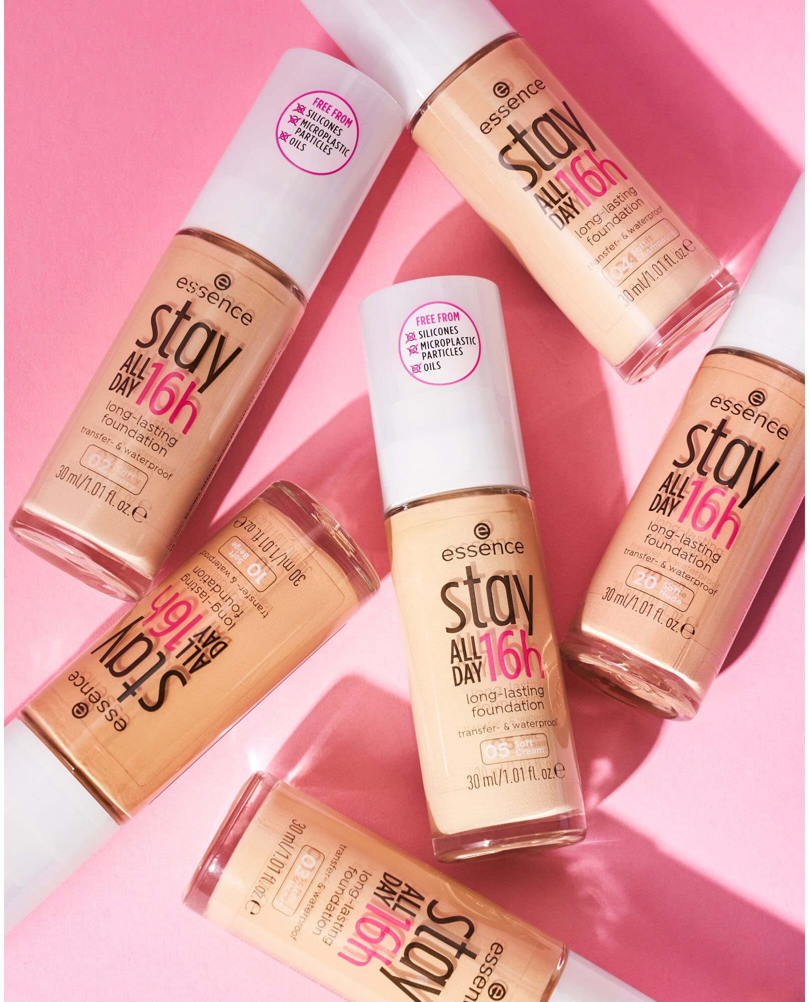 Essence Foundation »stay ALL DAY 16h long-lasting«, (Set, 3 tlg.) online  bei OTTO
