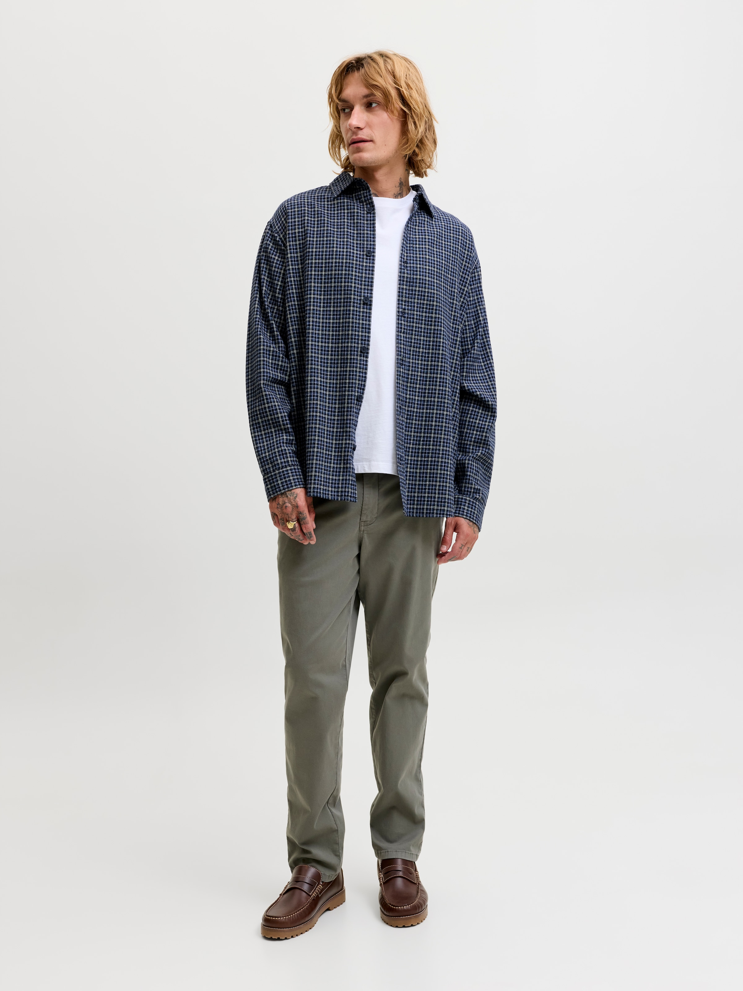 Jack & Jones Langarmhemd »JJCARTER CHECK SHIRT LS SN« Baumwolle, relaxed fit