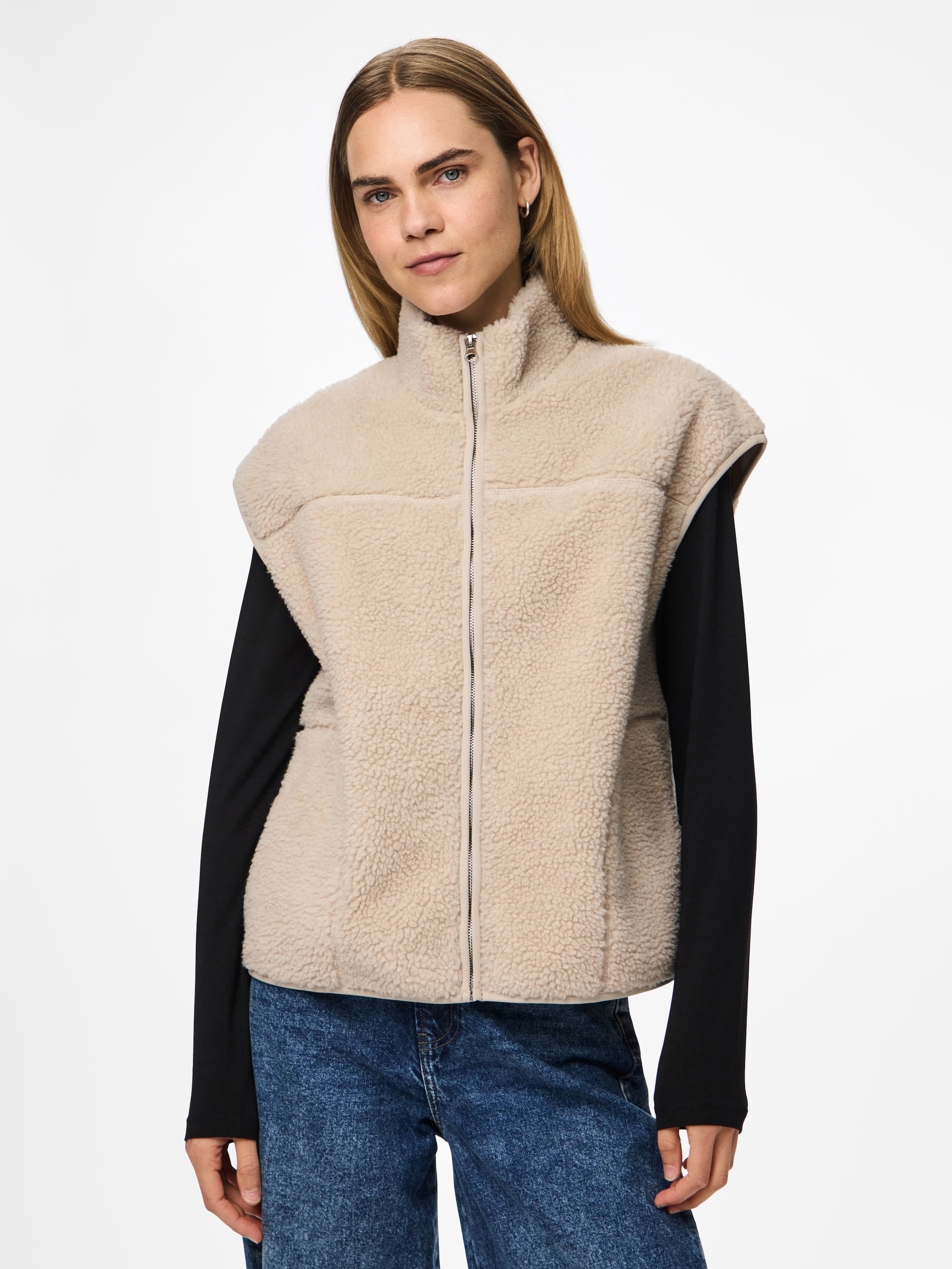 pieces Plüschweste »PCSADIA TEDDY VEST NOOS BC« Kunstfaser